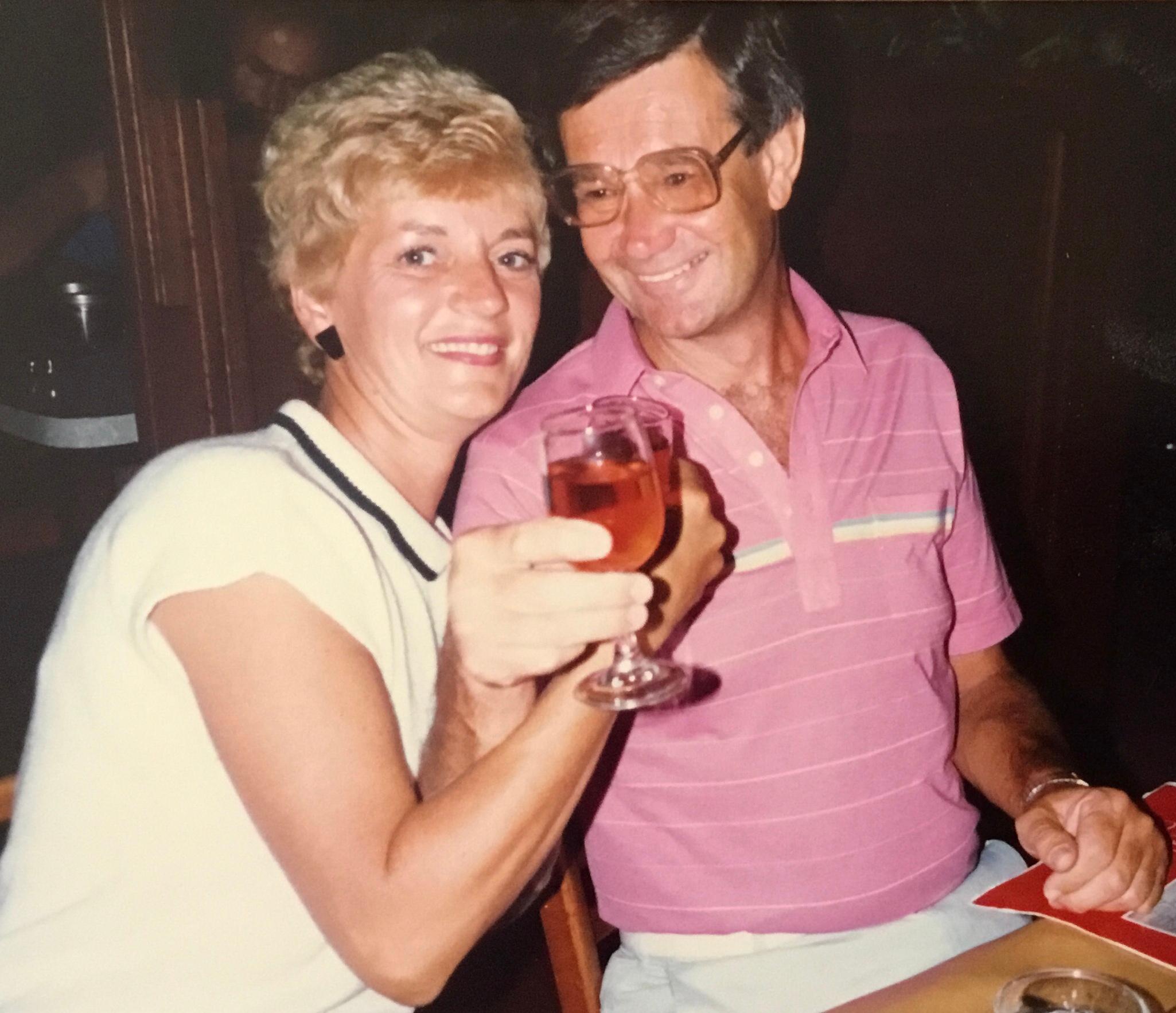 Mom and Dad celebrating their 25th anniversary