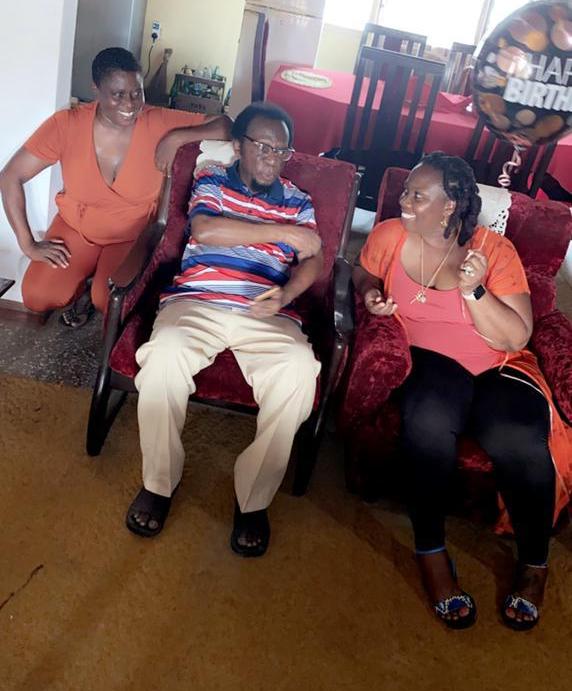 Cornie with sister Francisca and dad.