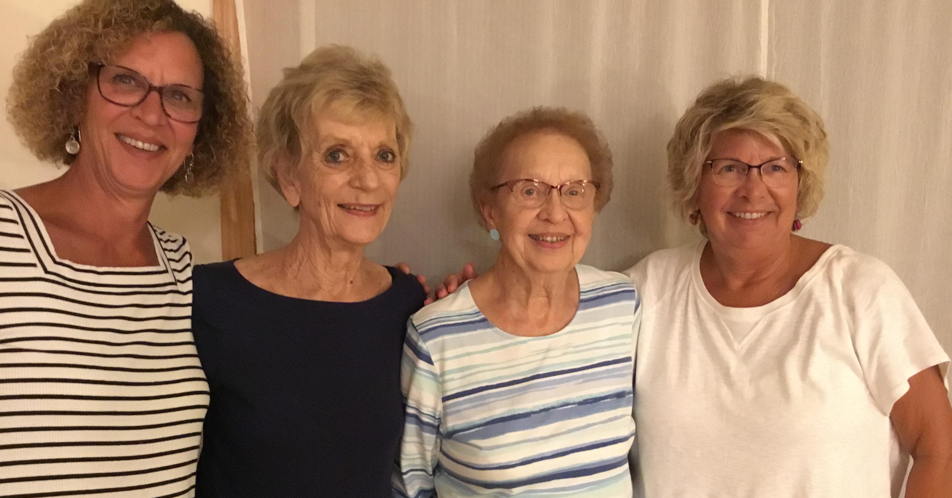 With Sally, Jeri, and Pat in Winona, summer 2021