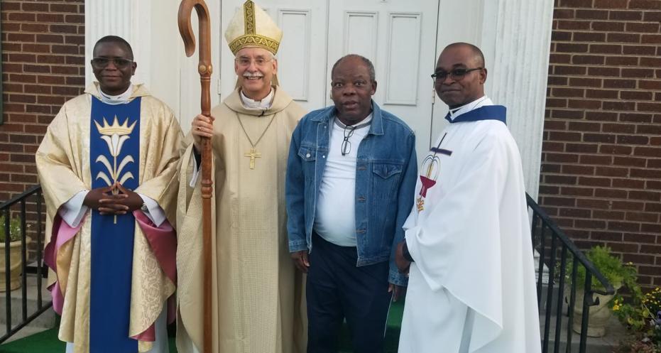 Uncle Ojo during the Bishop's visit to the St. Mary's Catholic Church, Helena, Arkansas.