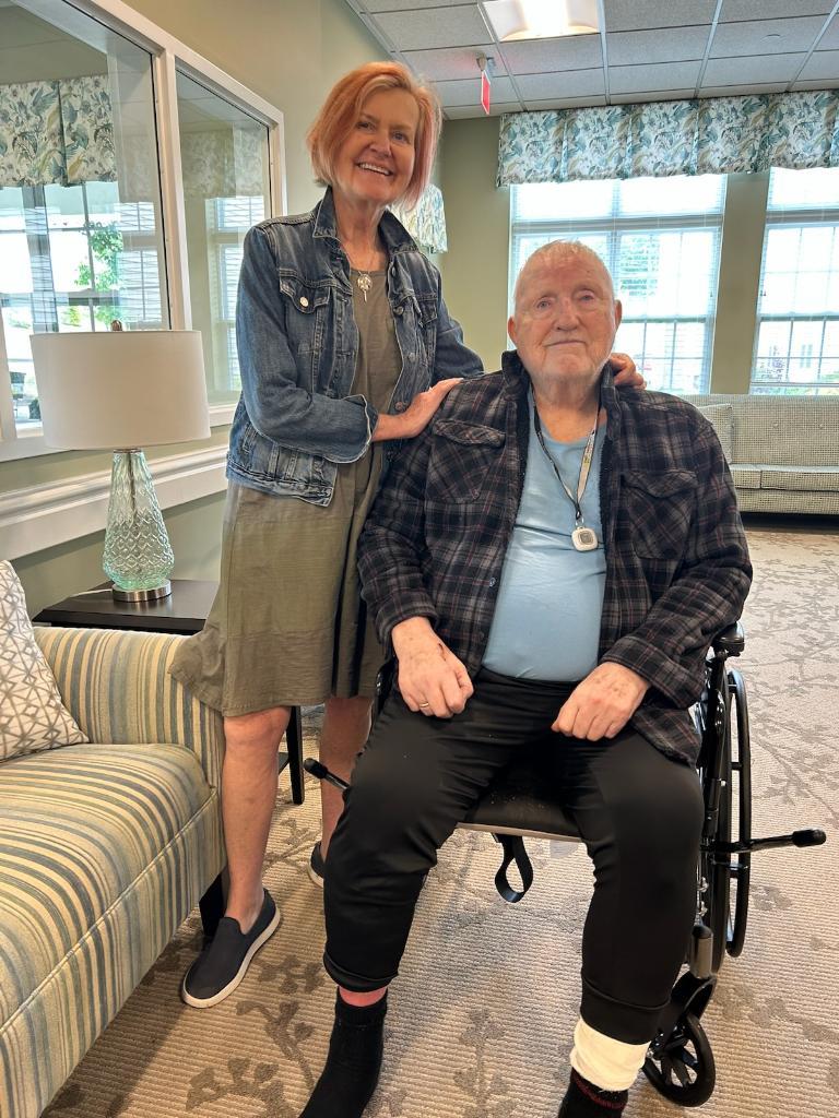 Lyman's Daughter in-law Ellen pays a loving visit.