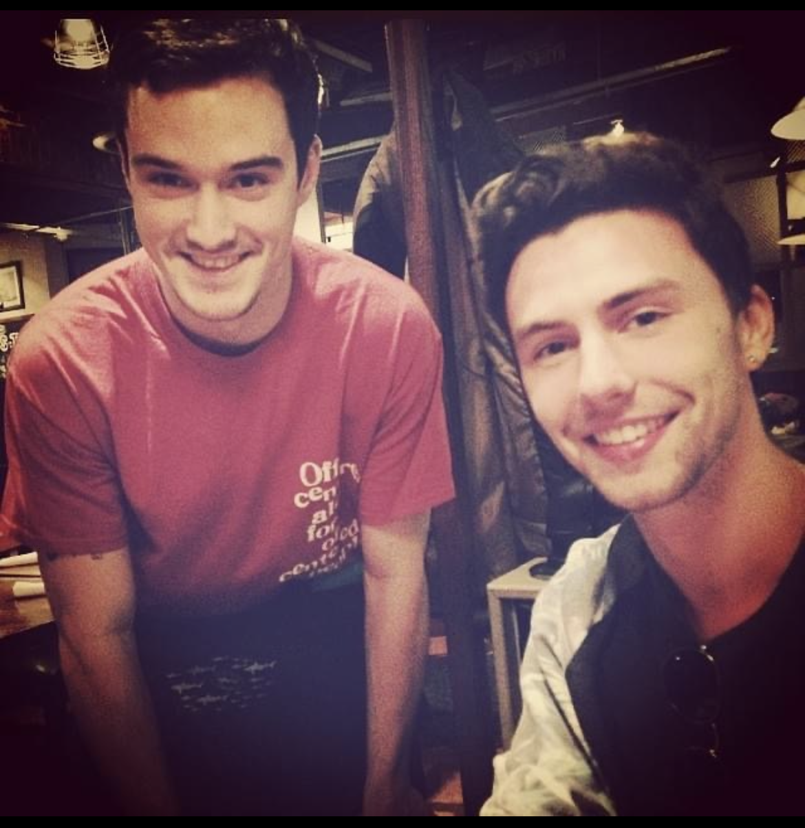 Visiting Andrew when he worked at Dogfish Head Alehouse.