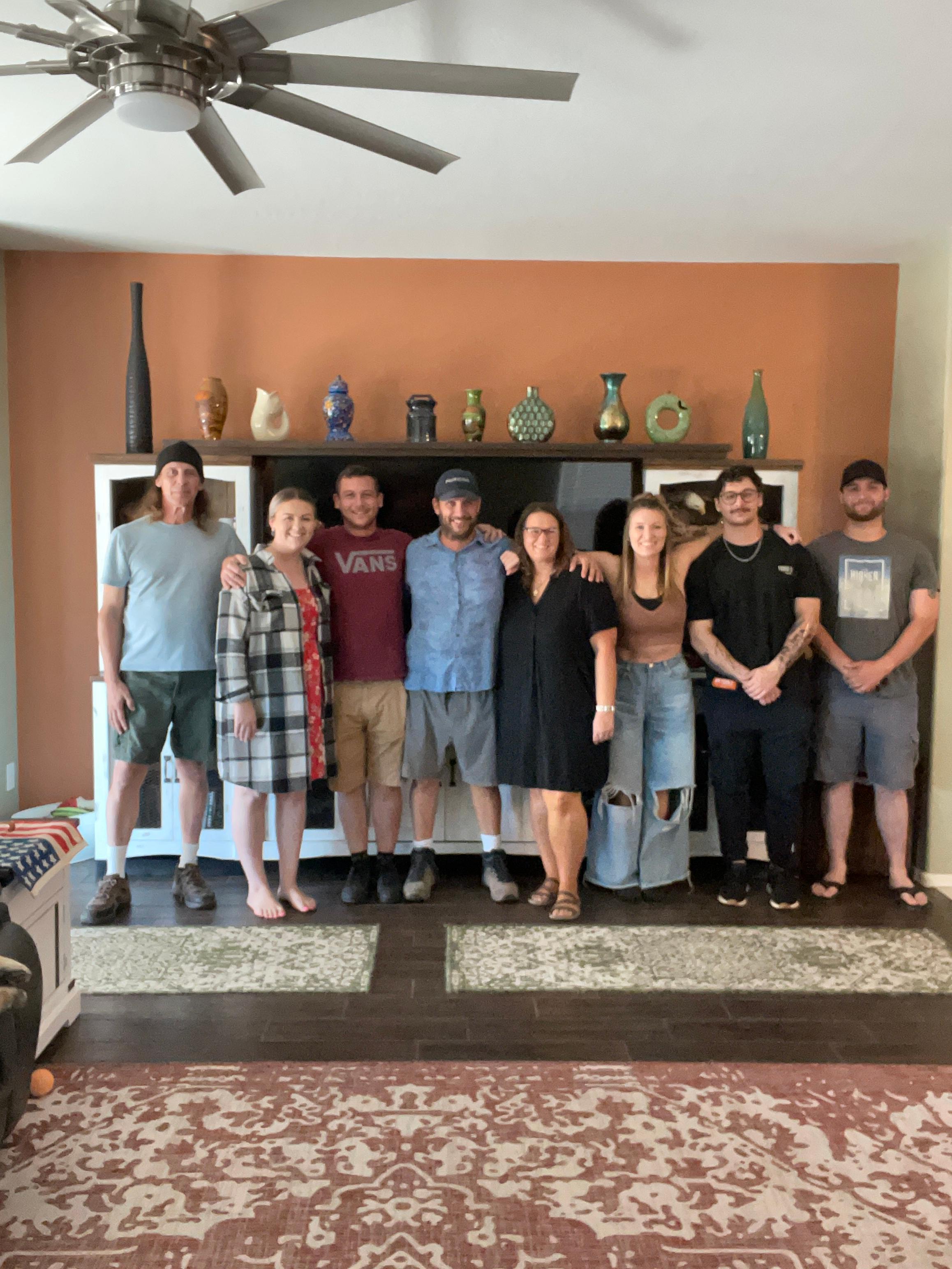 Richard,Naomi, Alex, Eric, Elisa, Mariah, Derek and Ethan Boam