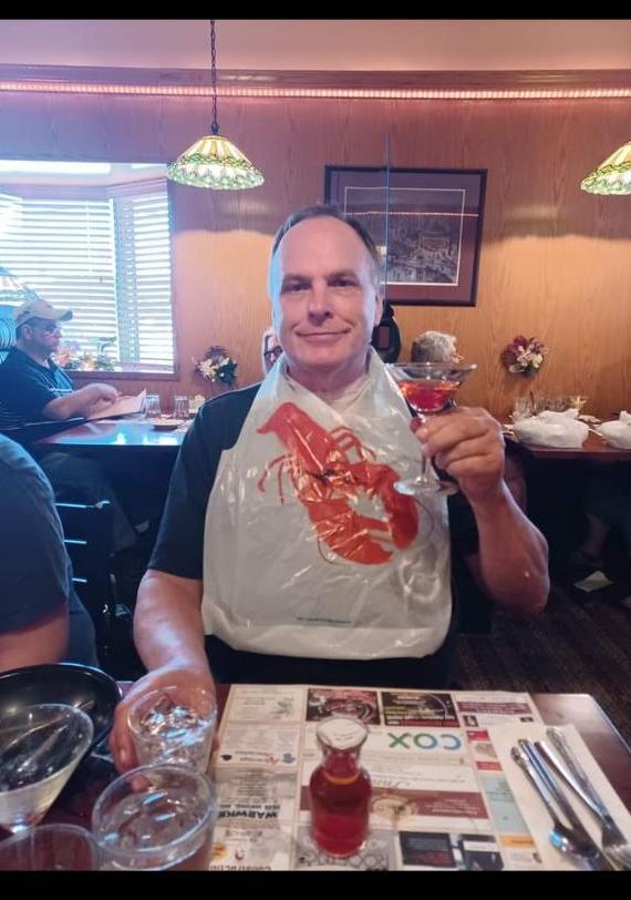 62nd Birthday shenanigans , the man could rock a lobster bib like no one else!