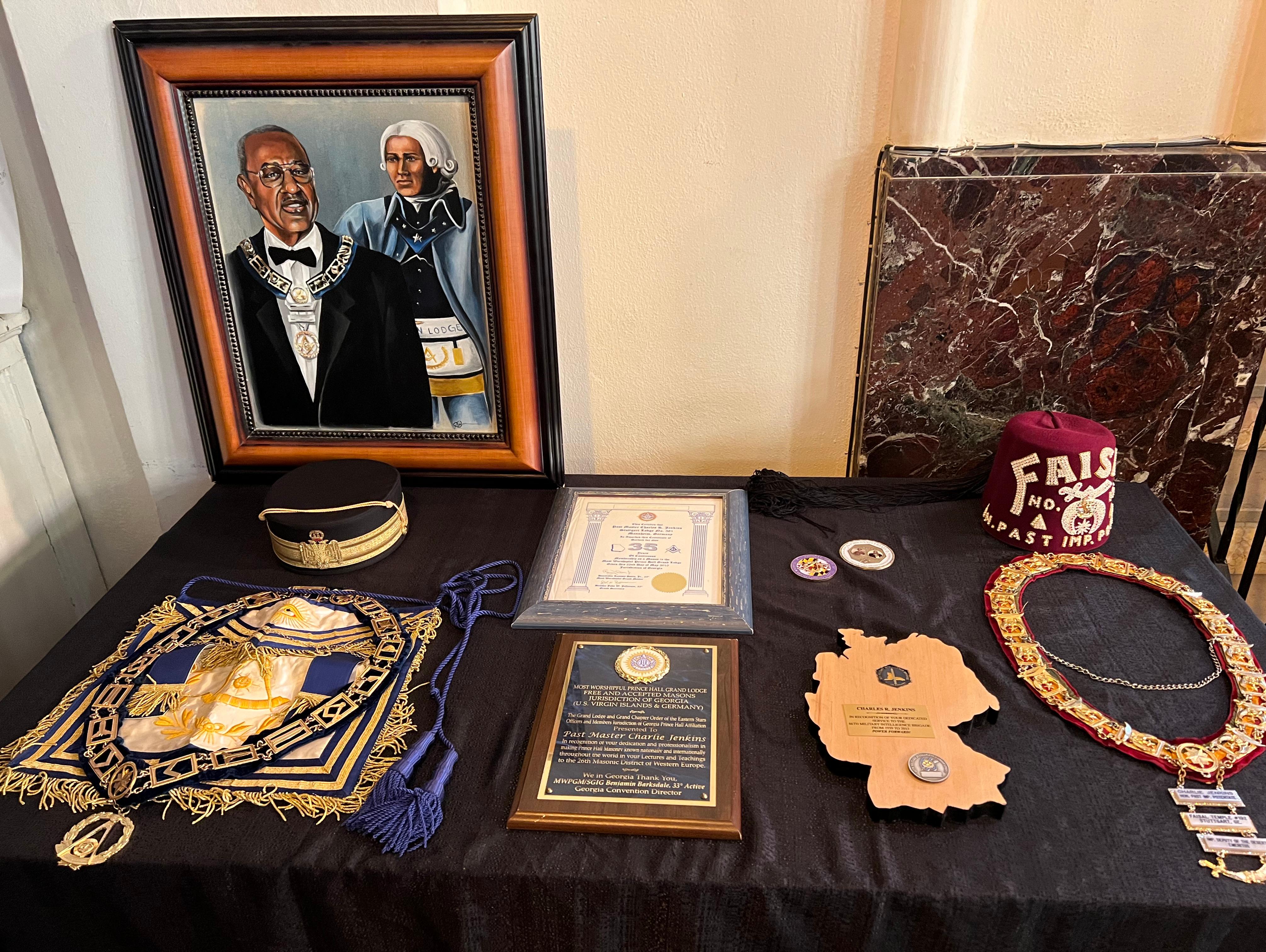 Joe's display table.
