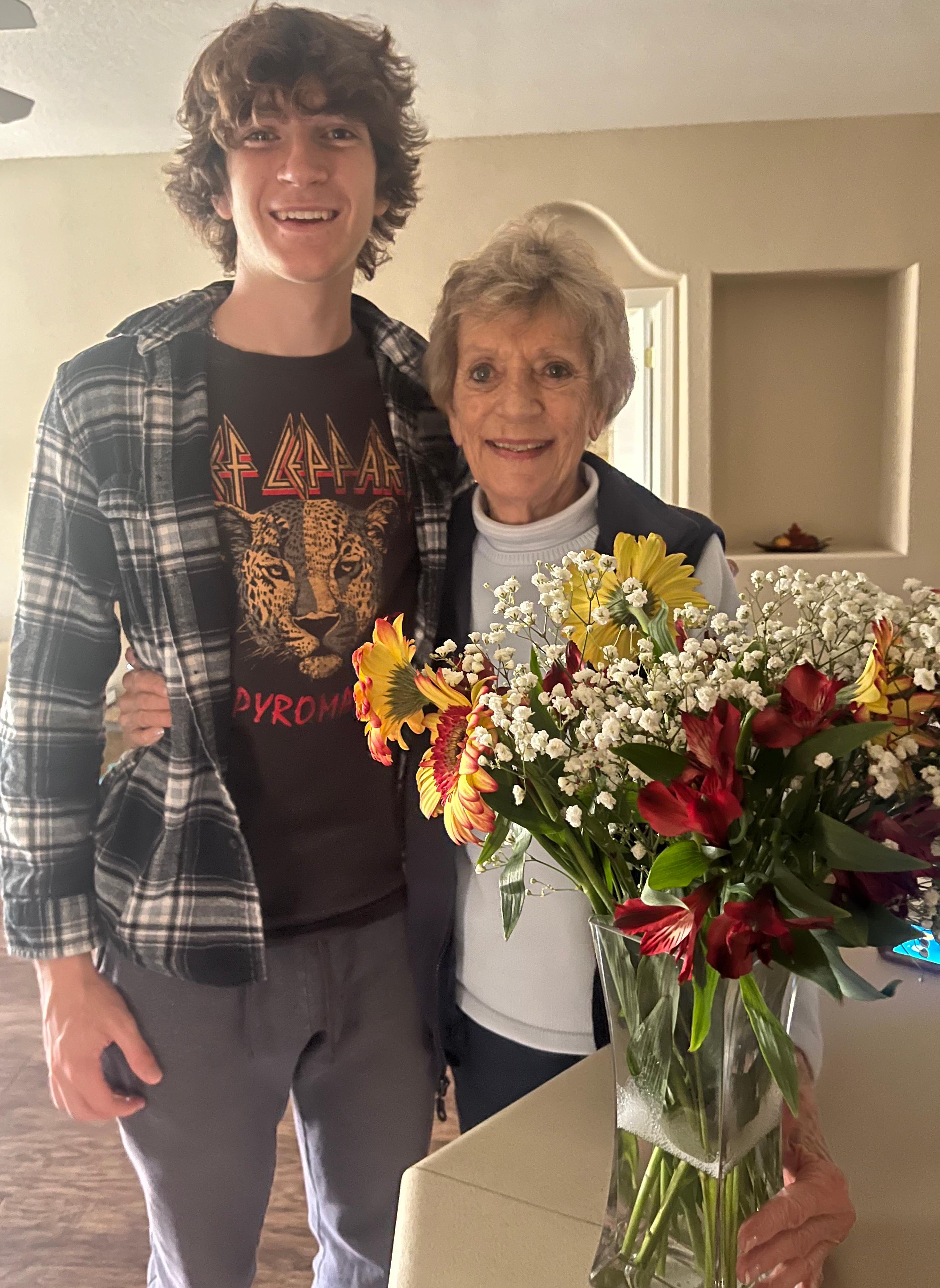 Flowers from Seth for Mom's new home at Montecito, November 2022