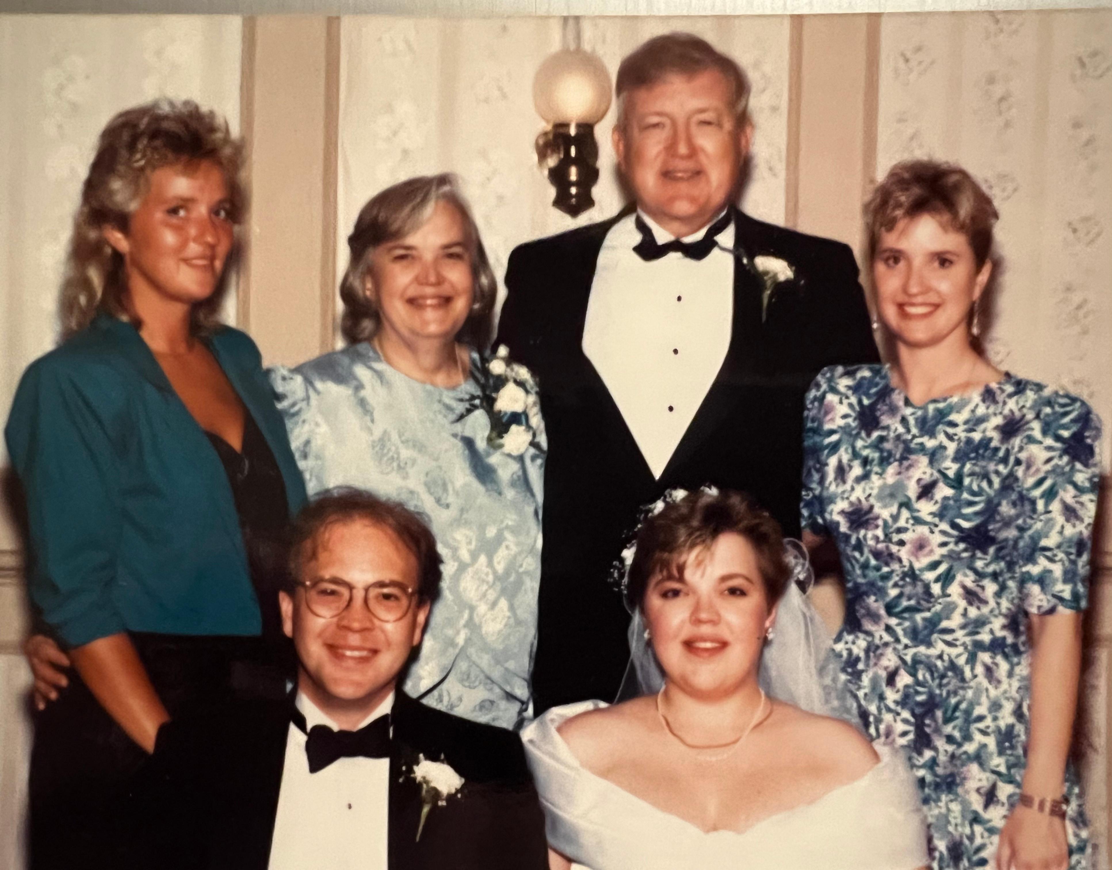 Family dress up at Ruth’s wedding.