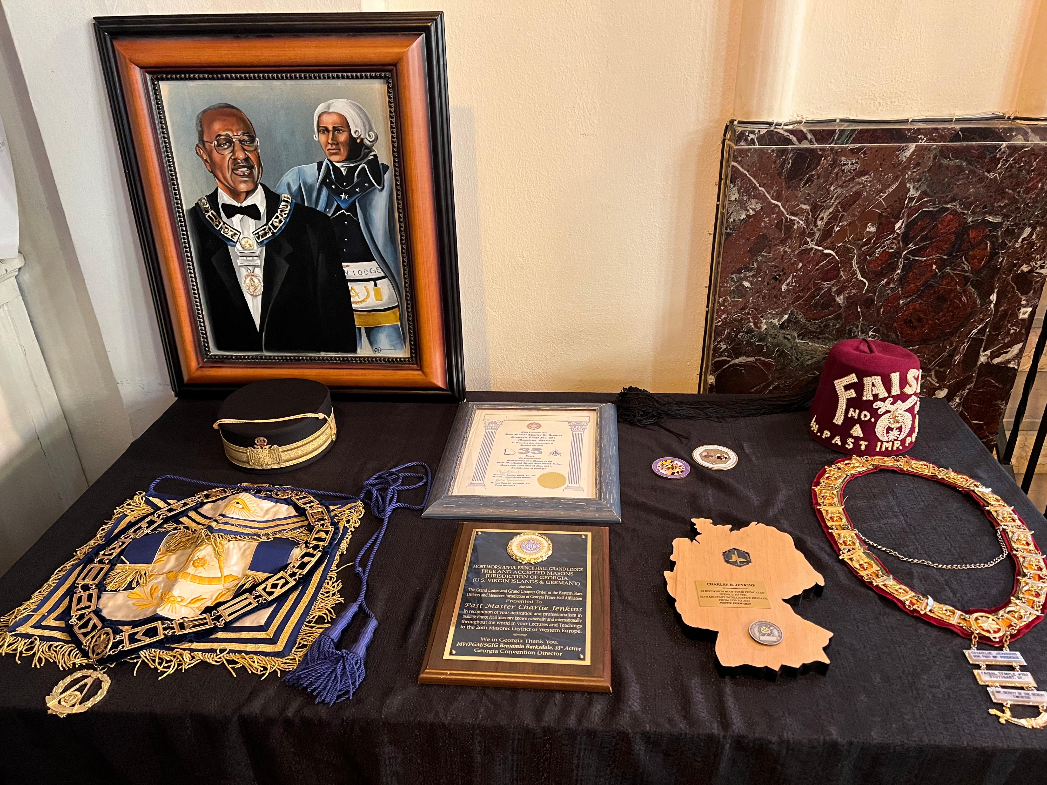Joe's display table.