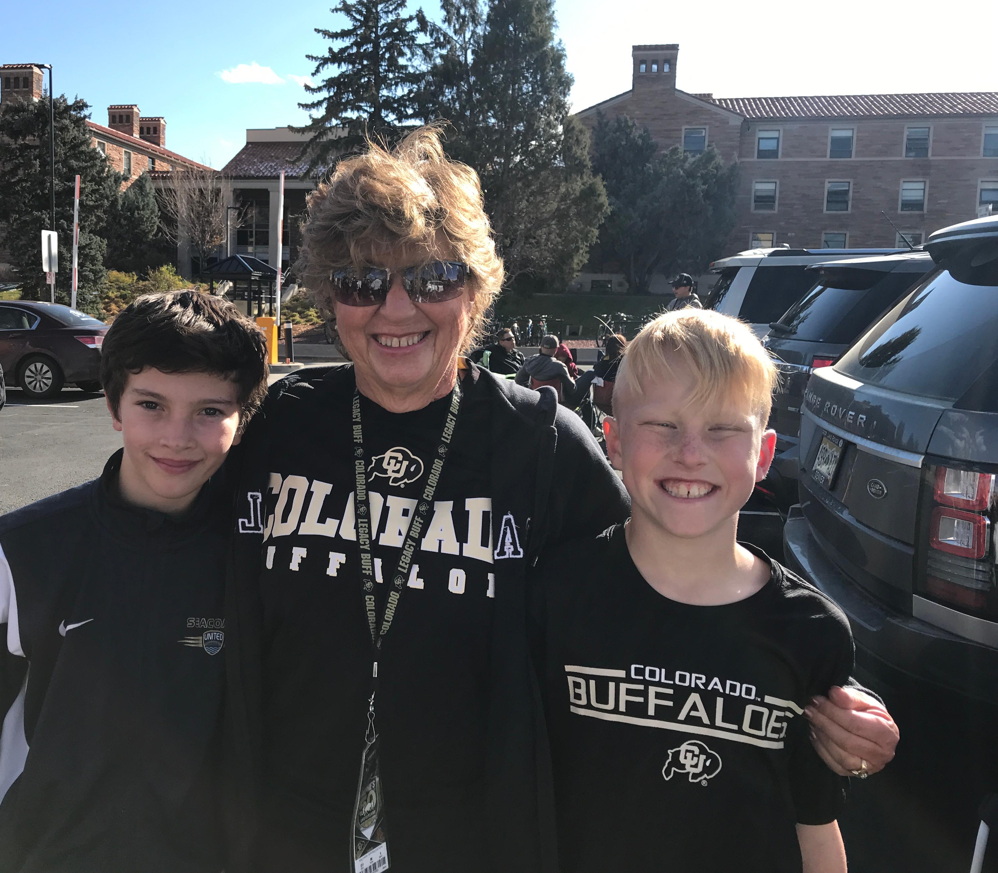 Nick, Nana, and Brady Tailgating 2017