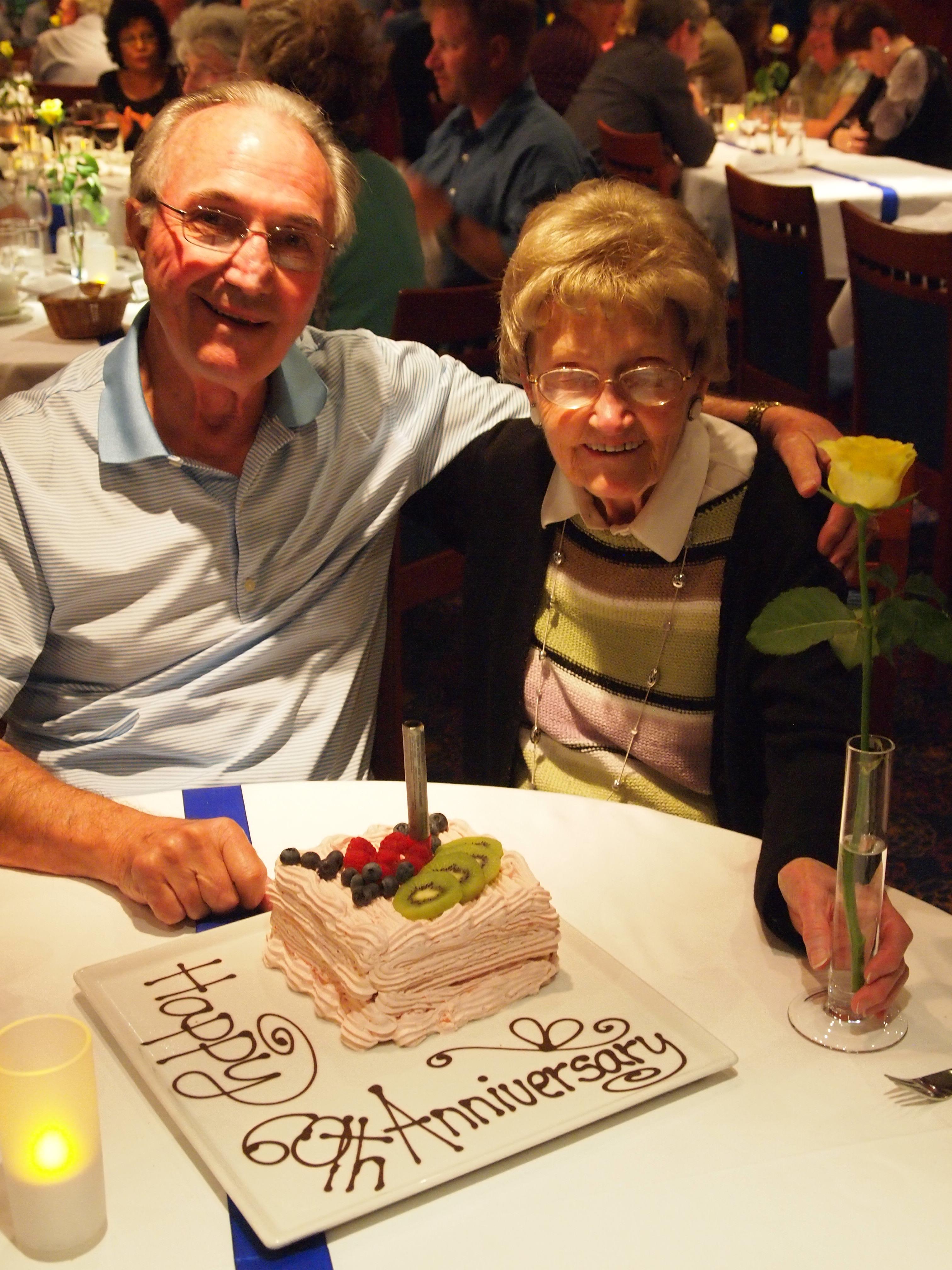 60th Wedding Anniversary on an European River Cruise with family & friends.