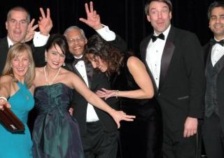 being silly at the gala, celebrating the division