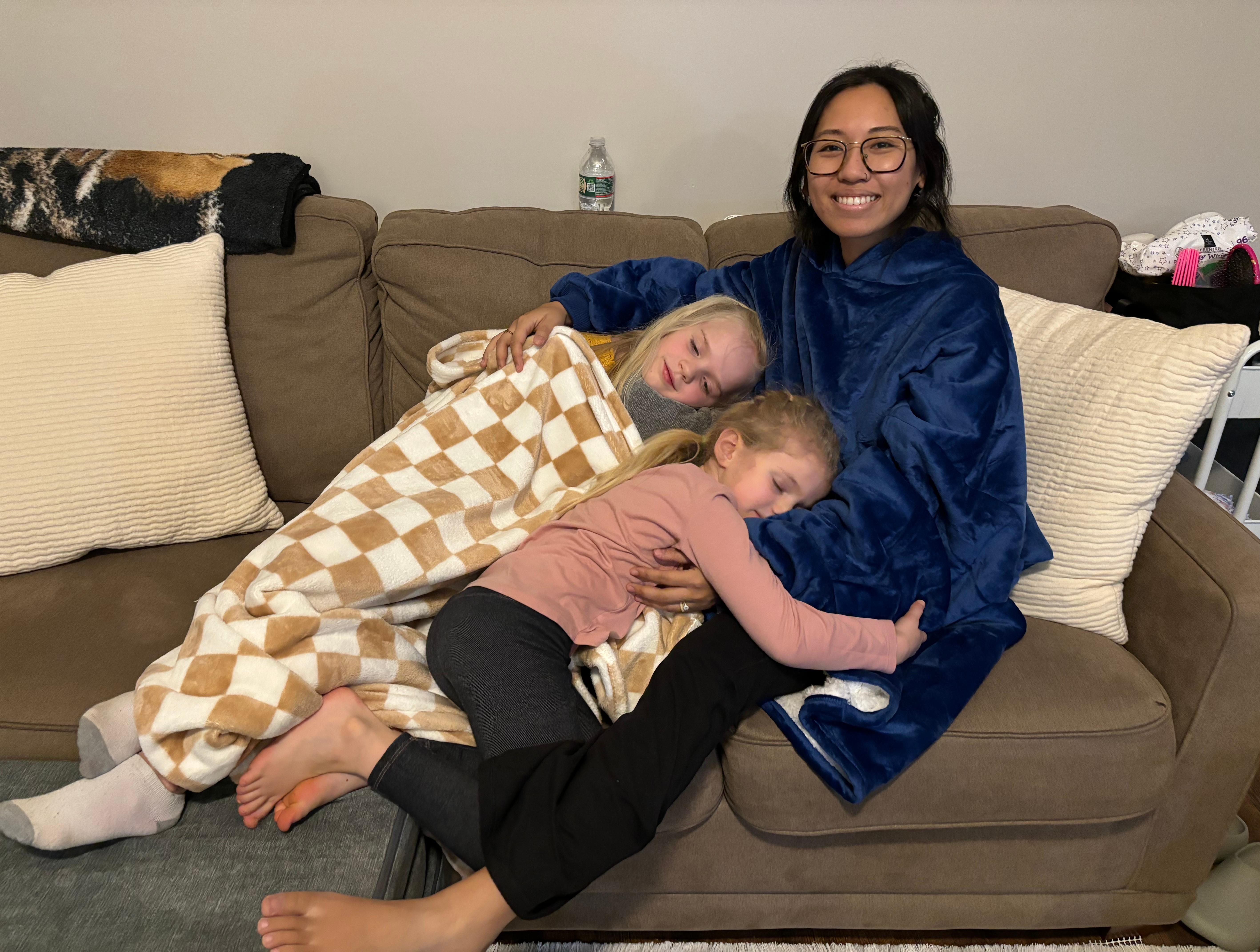 Aunt/cousin Nina has been huge a blessing in each of our babies lives. Nina always made a point to have a relationship with them and time for them. Her impact in their lives will forever make them stronger because of that. Here is Abigail and Addison doing one of their favorite things snuggling their Nina.