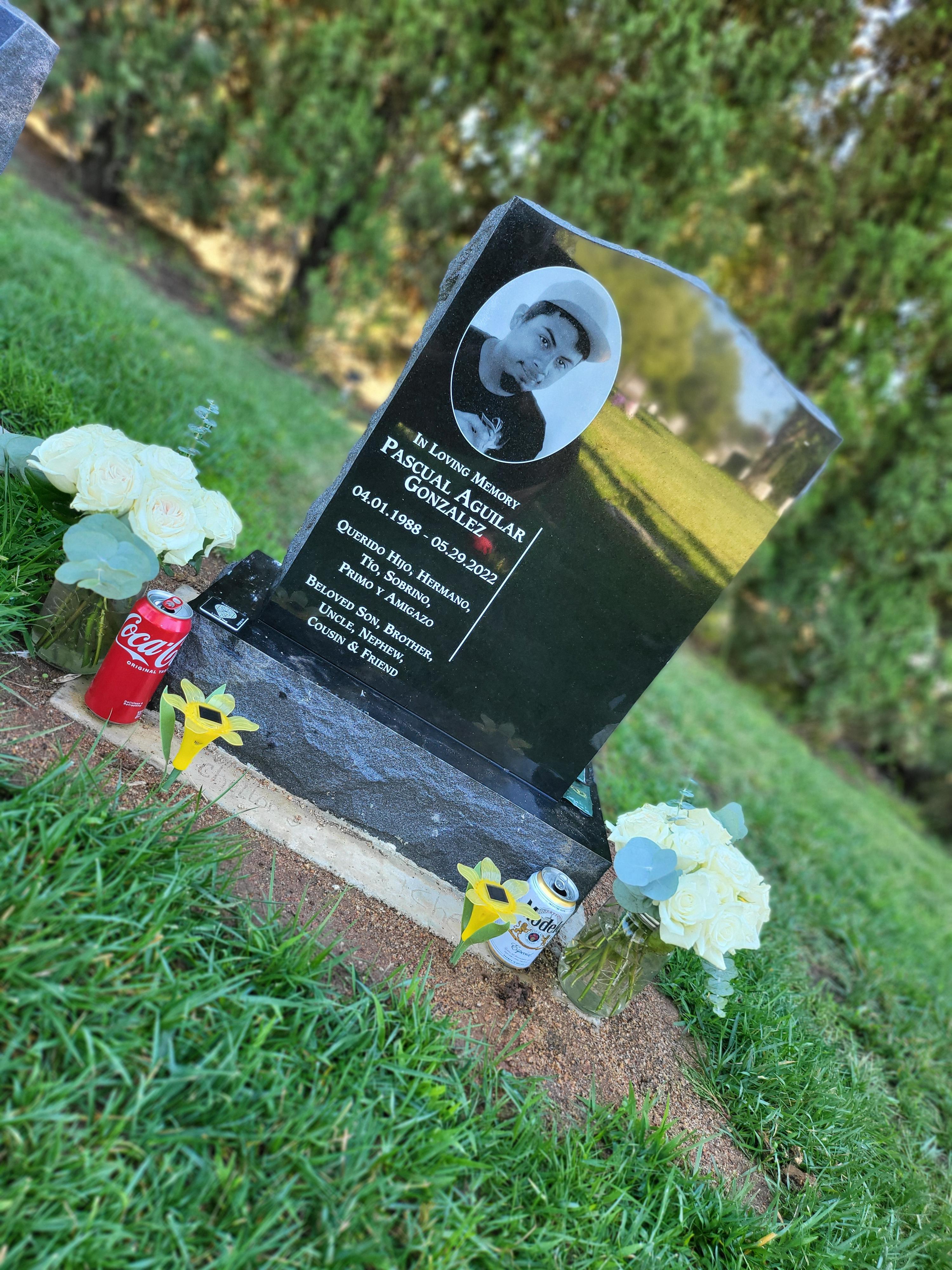 8.26.23 -Sat morning visit...white roses for you today bro #MissYouEveryday