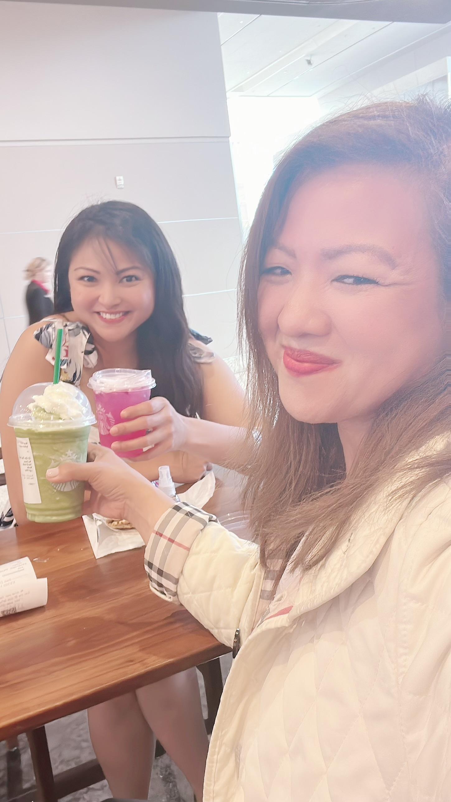 Starbucks at Las Vegas airport! Travel buddy! But first coffee… cheers Nadine!