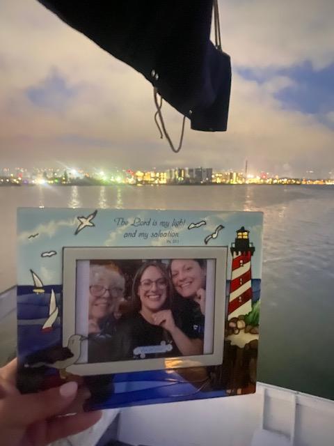 Trio 🕊️ Capturing a photo with our matching heartbeat necklaces grandma hand picked for us three.