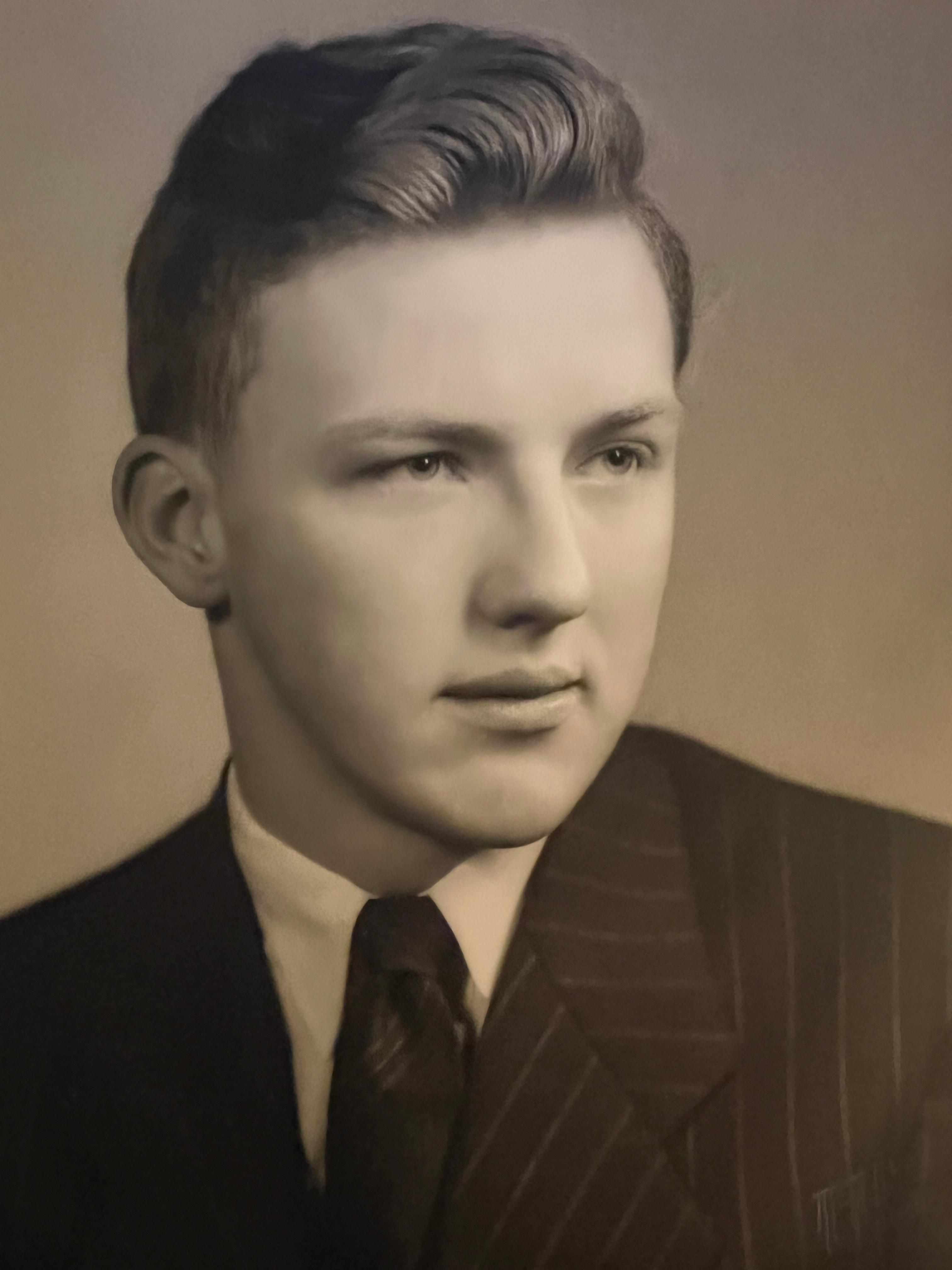 High school year book photo.