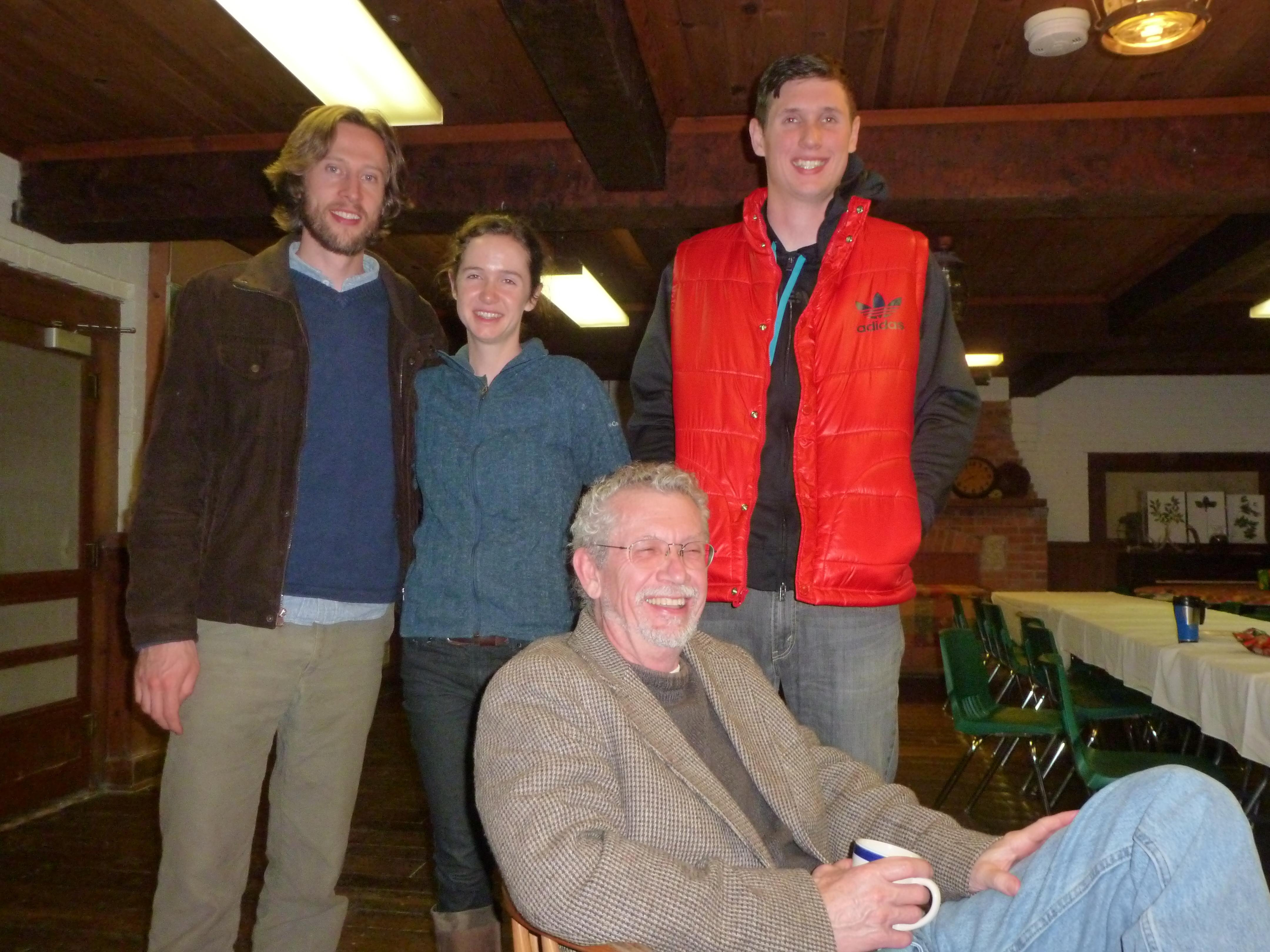 Shaun, Teresa and Conor with Tim. Thanksgiving pic at Horn Lodge (Macomb, IL). Tim loved and was so very proud of them.