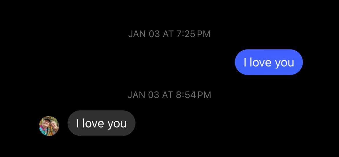 My last text message with Tara <3 :( 