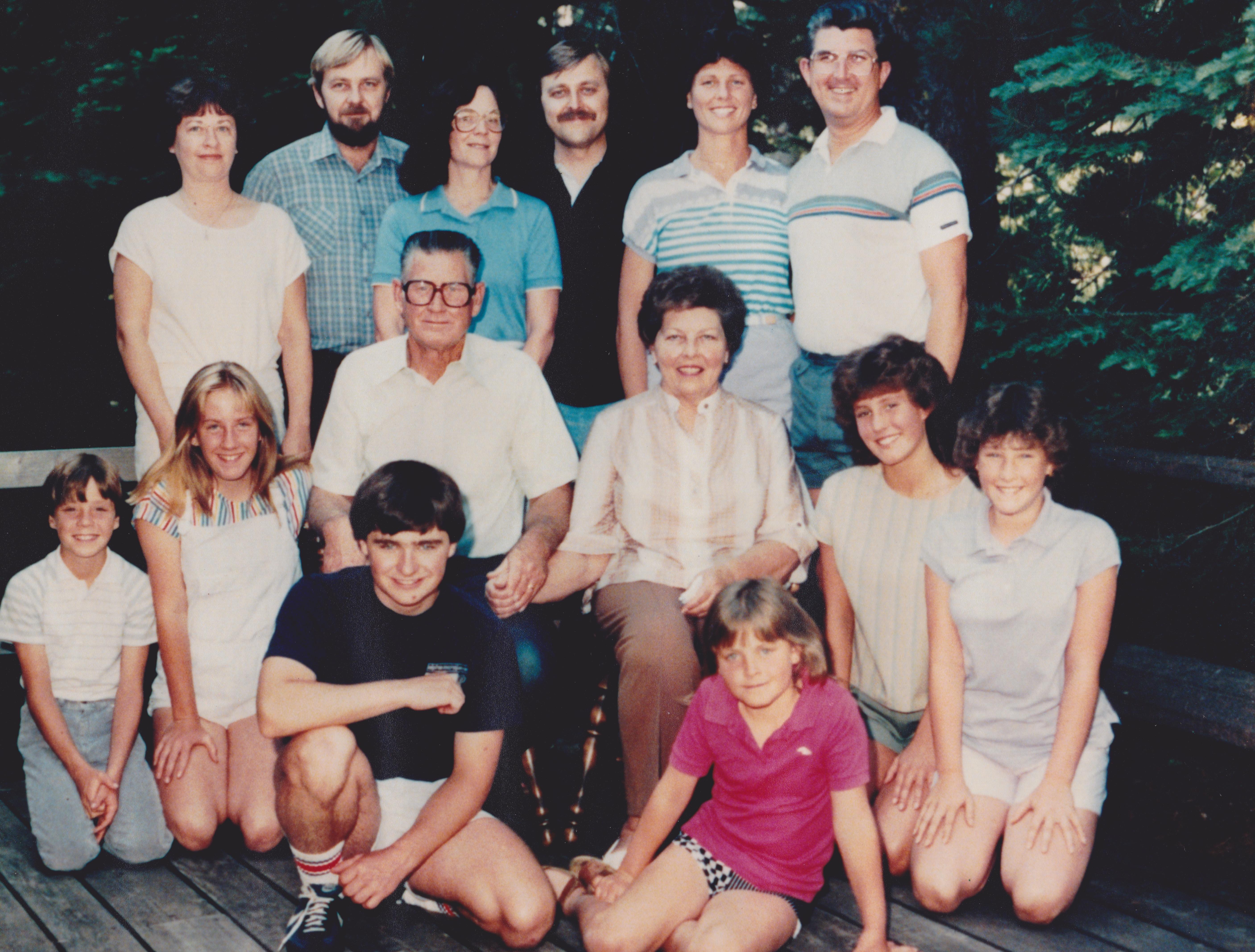 Brown Family Reunion many years ago.
Jim is the second from the left in the back row. He almost always had a beard. The one year he shaved it off he was almost unrecognizable!
Where did the time go?