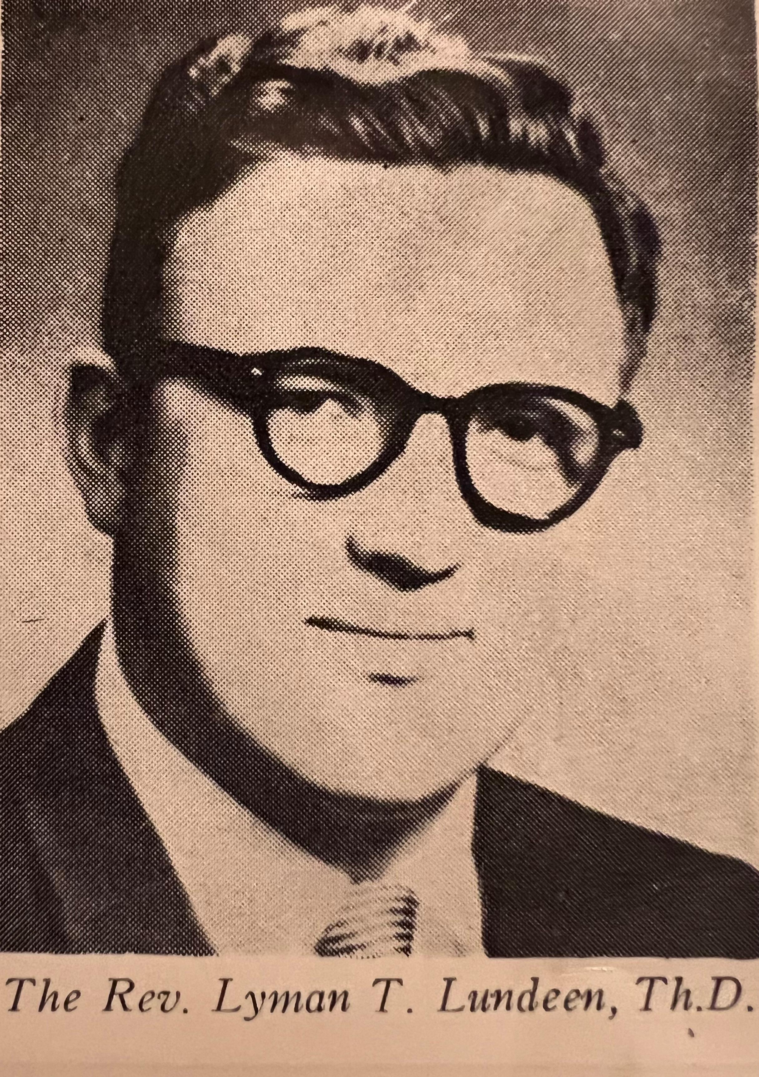 This is the photo they put in the bulletin at the Lutheran Theological seminary at Mount Airy.