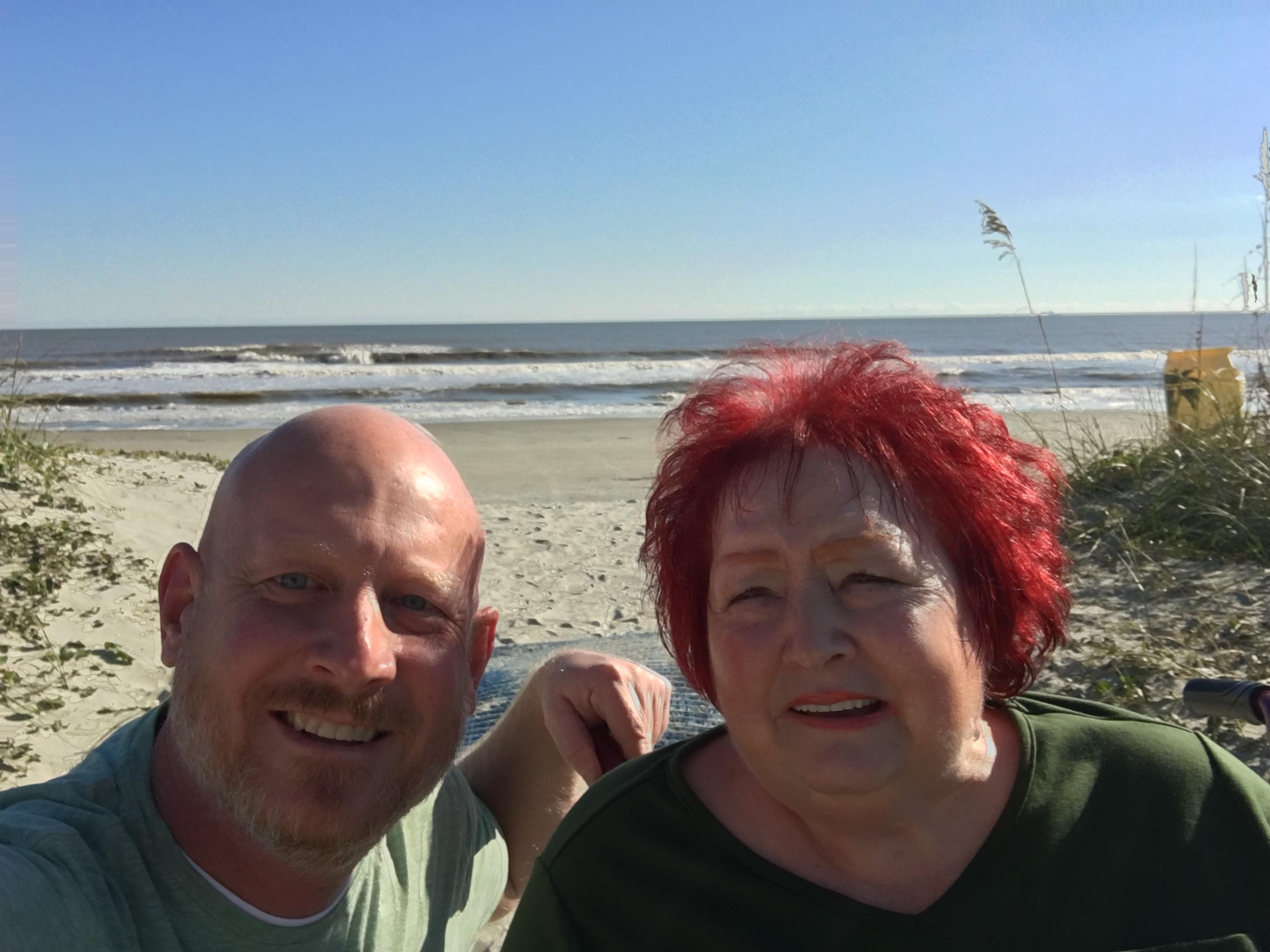 Mom and me at Isle of Palms, SC