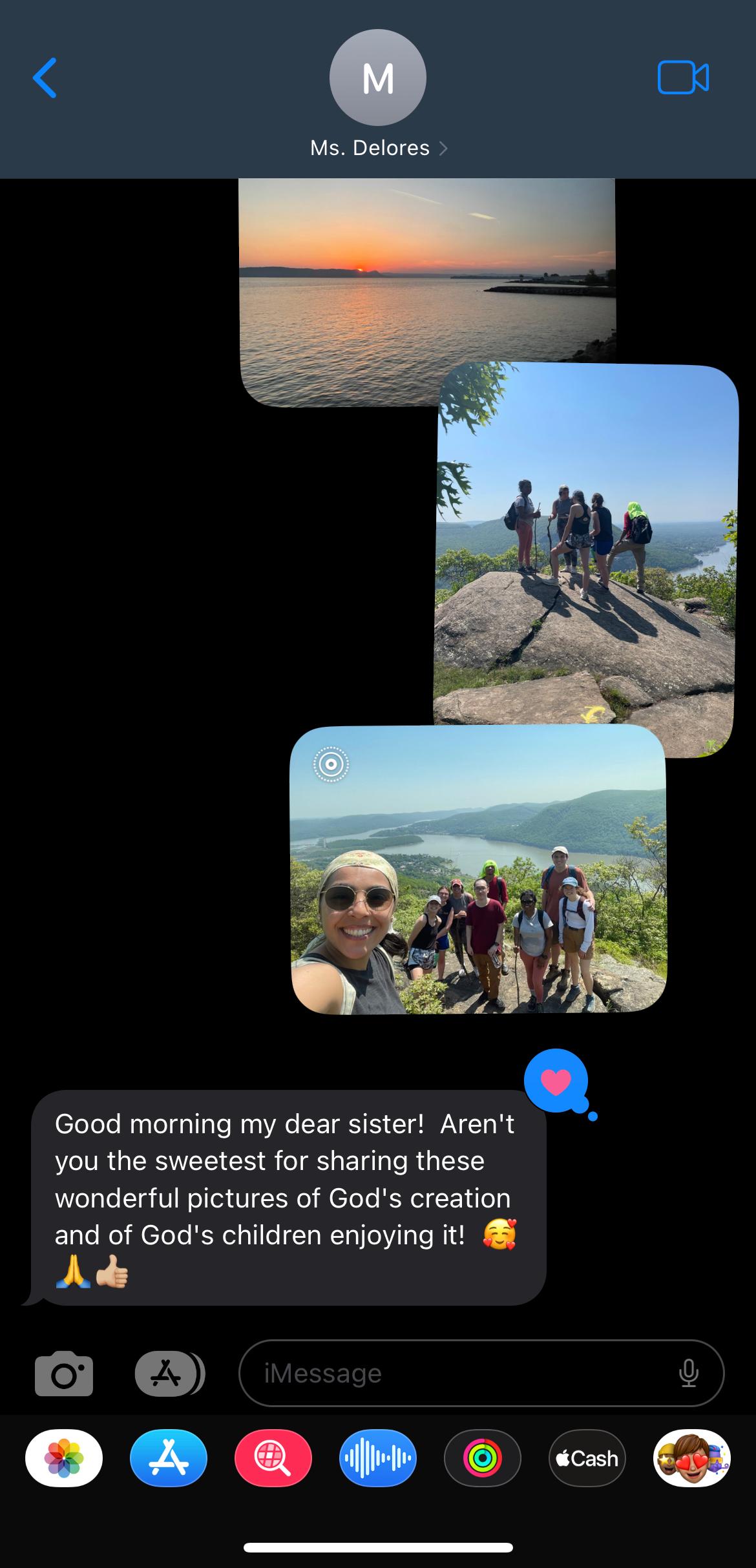 Every hike email I sent out last summer, got a response from mama D, where she expressed both her desire to join us and her reasons why she couldn’t. She would text me the day off and let me know she was praying for travel and hiking mercies. Then I’d send her a picture from the group that went and gave her a report of the day. I loved that she did that and will miss her emails this coming hiking season.