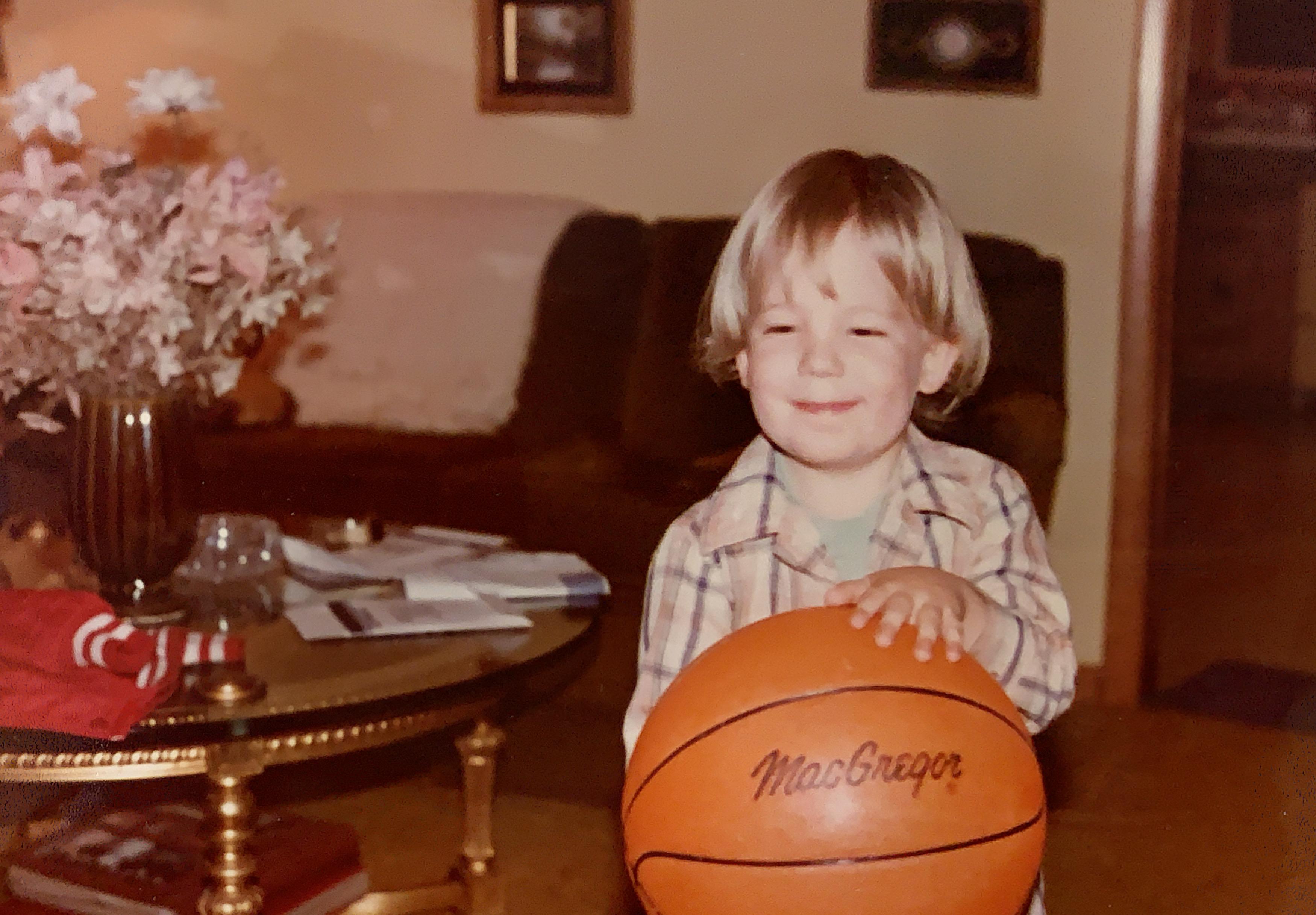 He loved sports even back then!