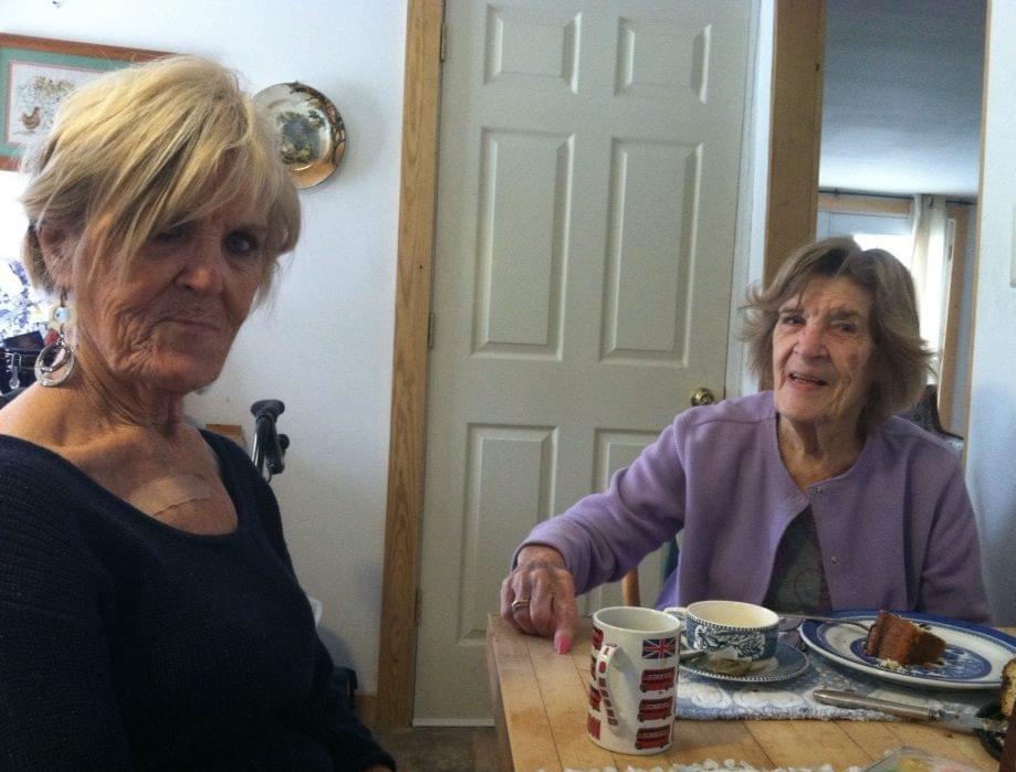 Bird (left); Joan Pownell McCloskey Mitchell, sister (right)