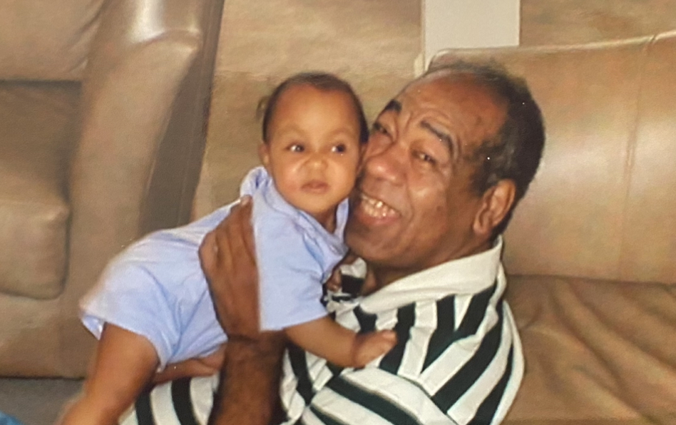 Opa and his pumpkin, Niaya.