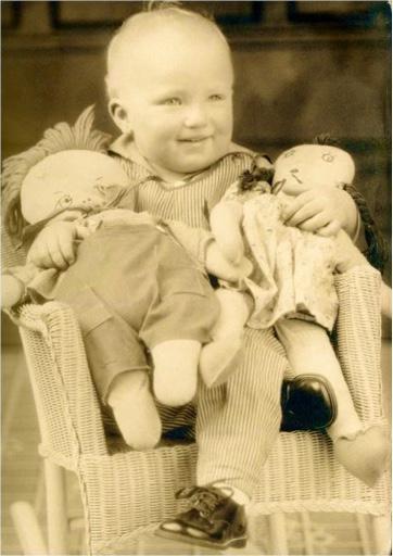 A young Lyman with his little friends.