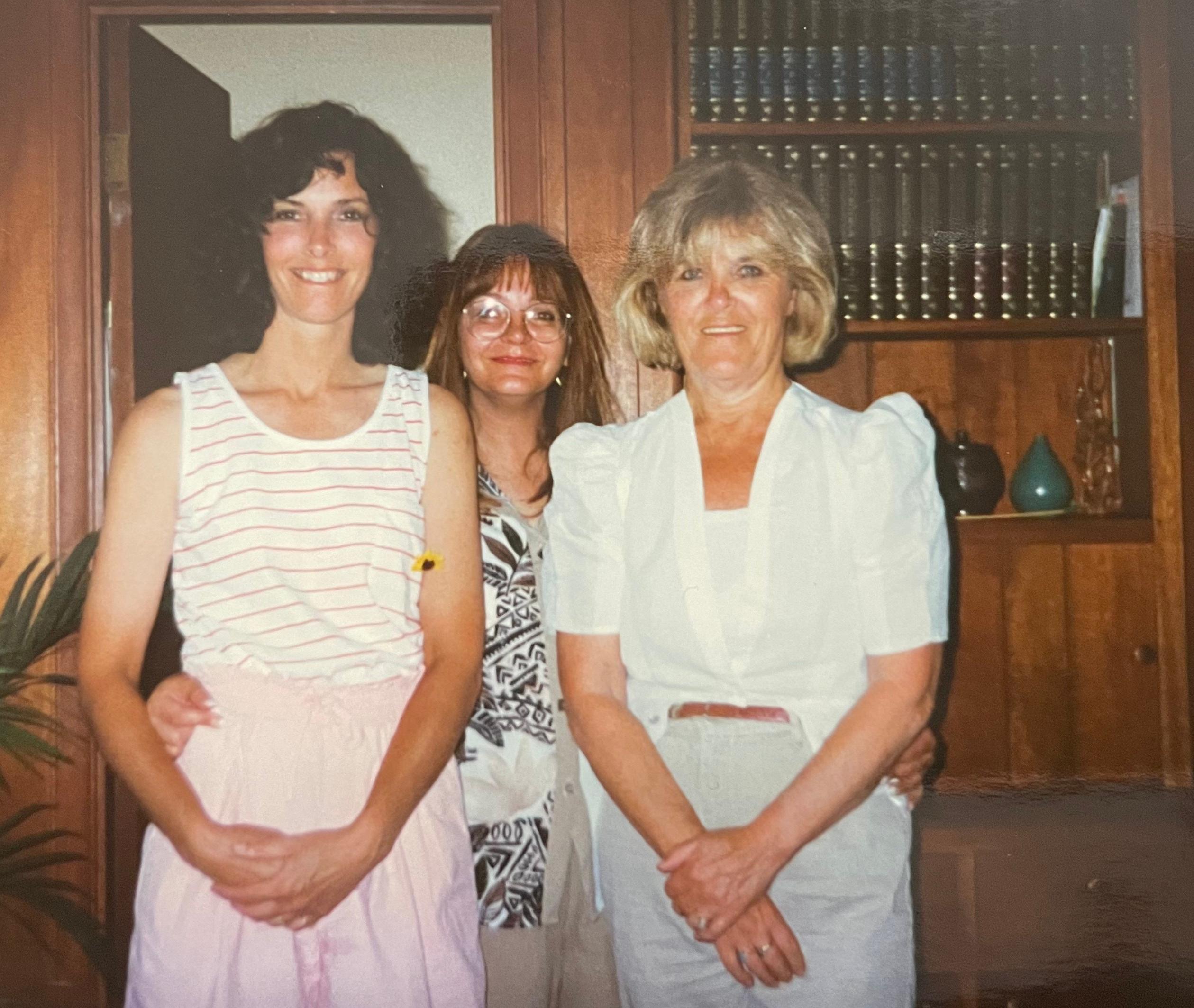 Margaret Lemire, daughter; Linda McCloskey, niece by marriage, and Bird,