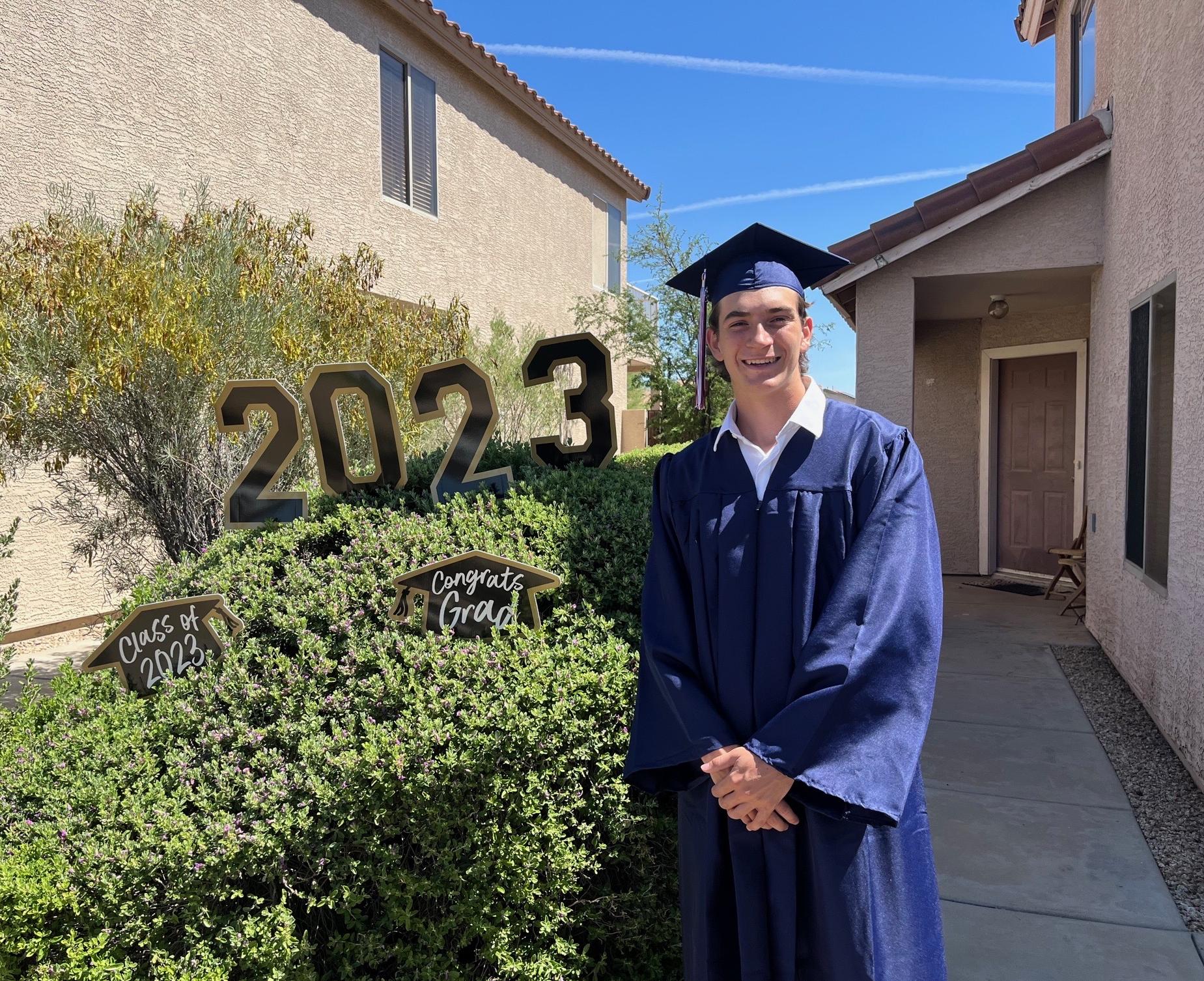 Seth graduated from high school on May 25.  Somewhere Mom is smiling, so proud.