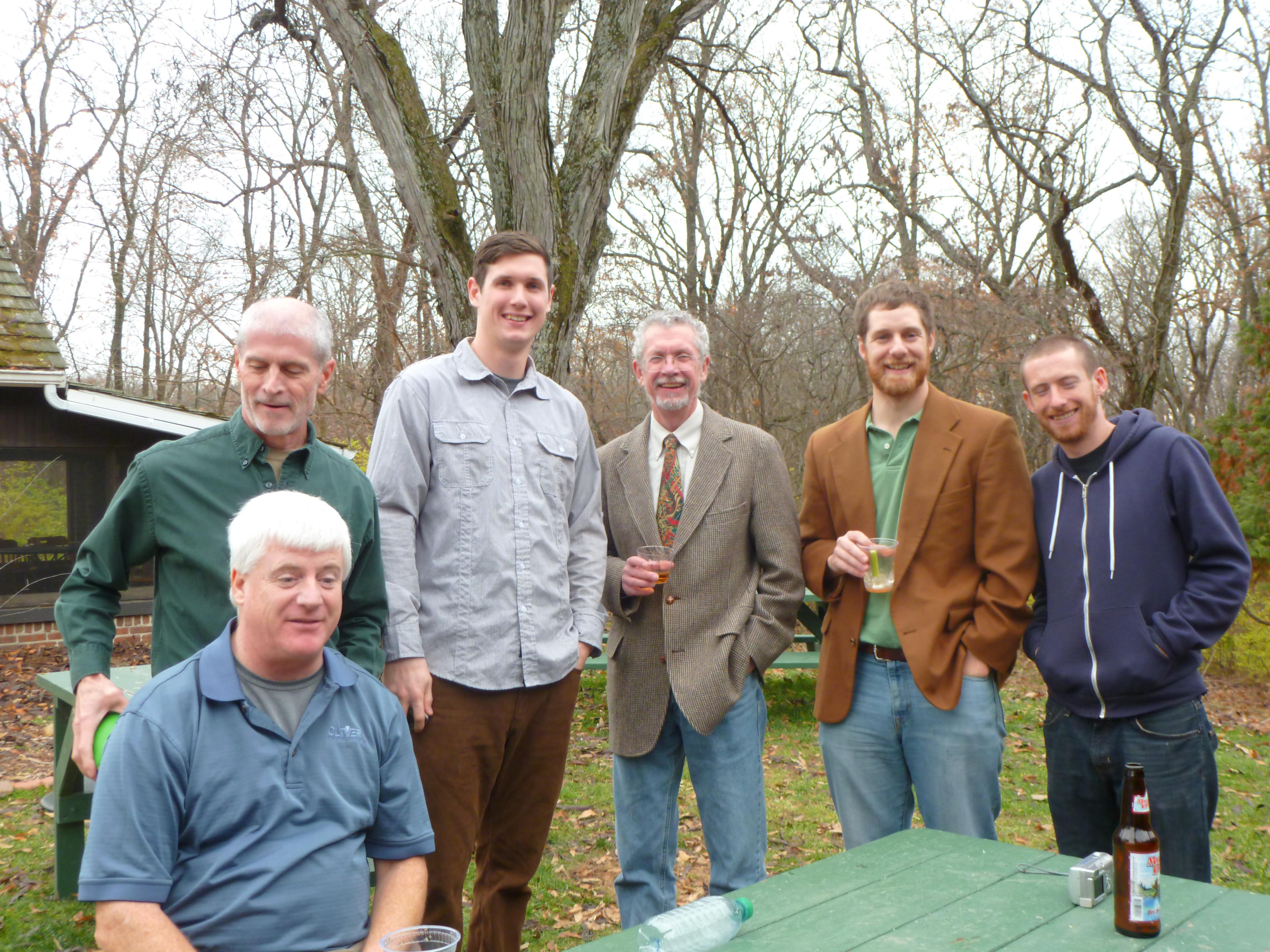 Tim with a few of the guys. Thanksgiving at Horn Lodge (Macomb, IL)