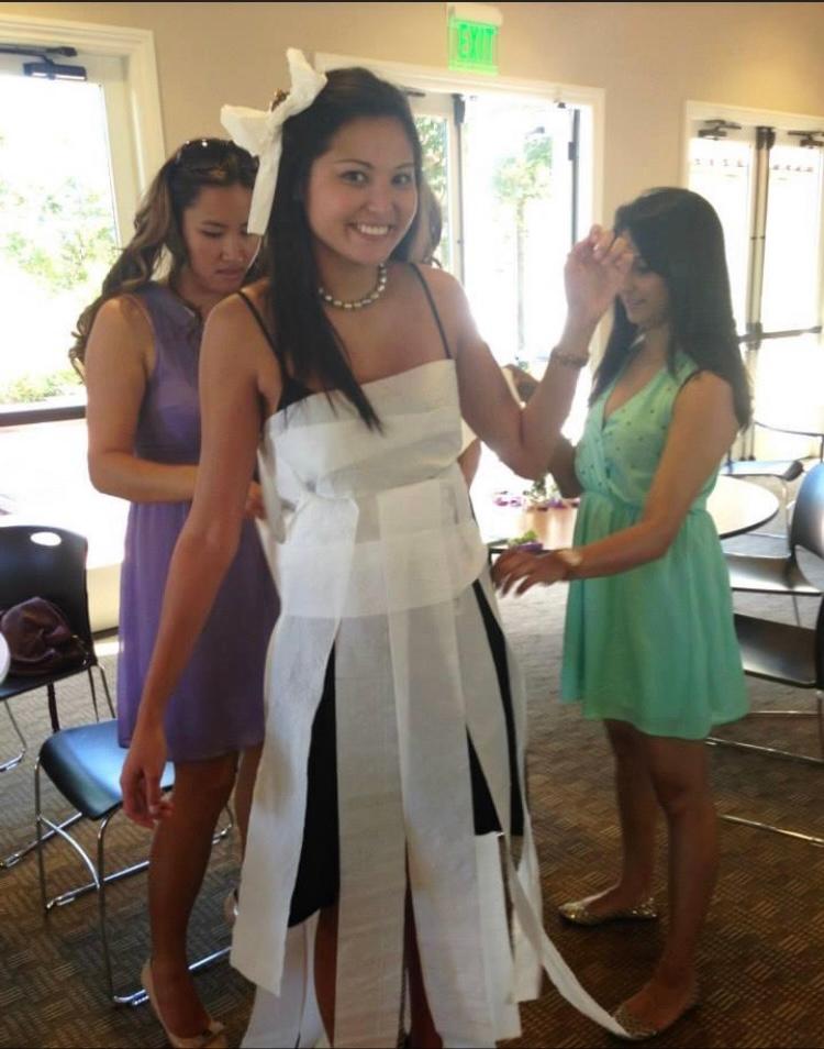 Nadine “Kiffie” was one of my bridesmaids at my wedding. This was at my bridal shower (exactly 10 years ago), looking ravishing as always, even with this makeshift dress 😁 she looked so cute 🥰 miss you Kiffie ❤️