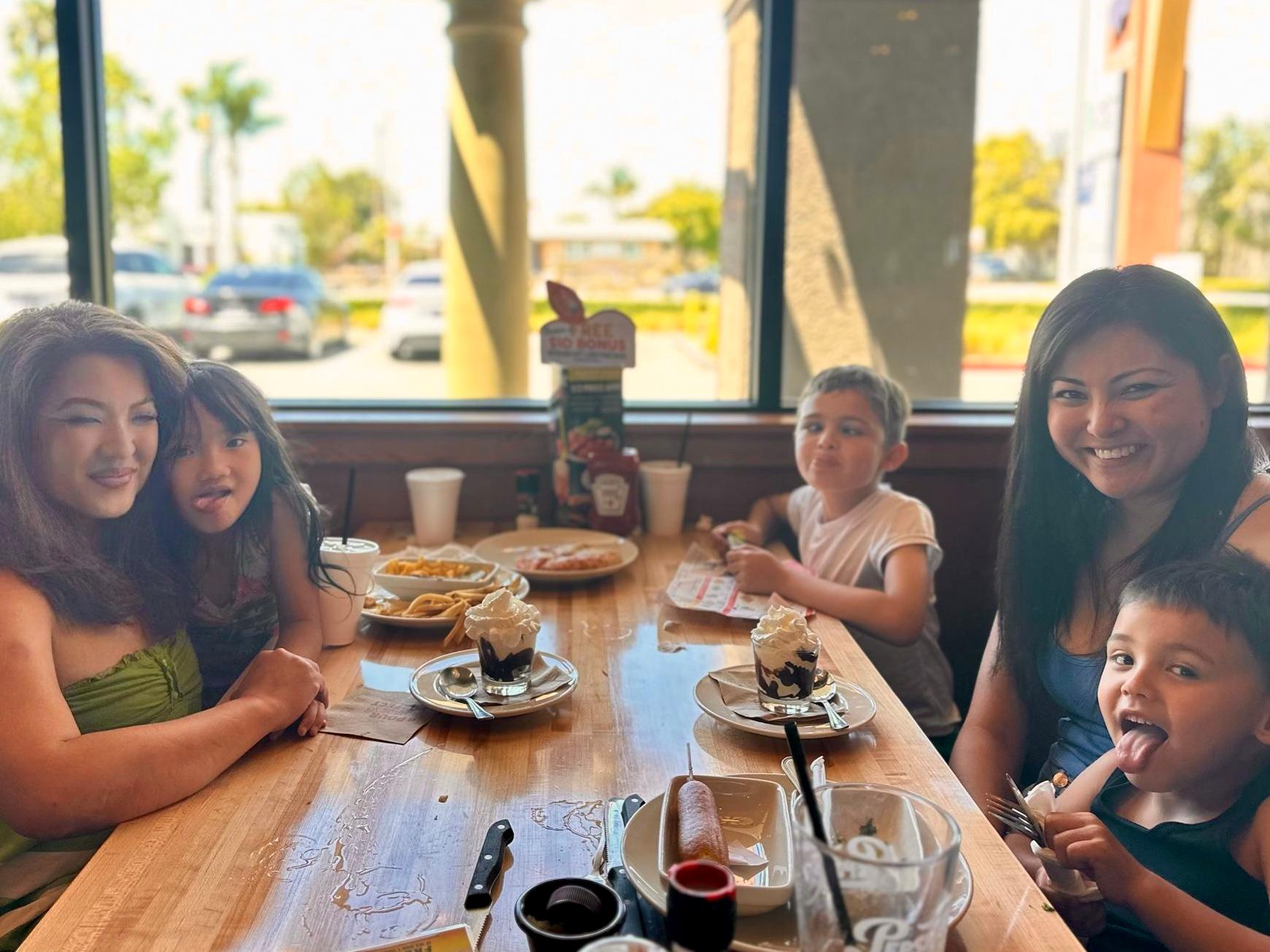 We had a truly wonderful lunch together with Nadine and our kids. It felt like we were one family, cherishing the time shared and the bond we have created. It was a beautiful moment that filled our hearts with joy and gratitude.