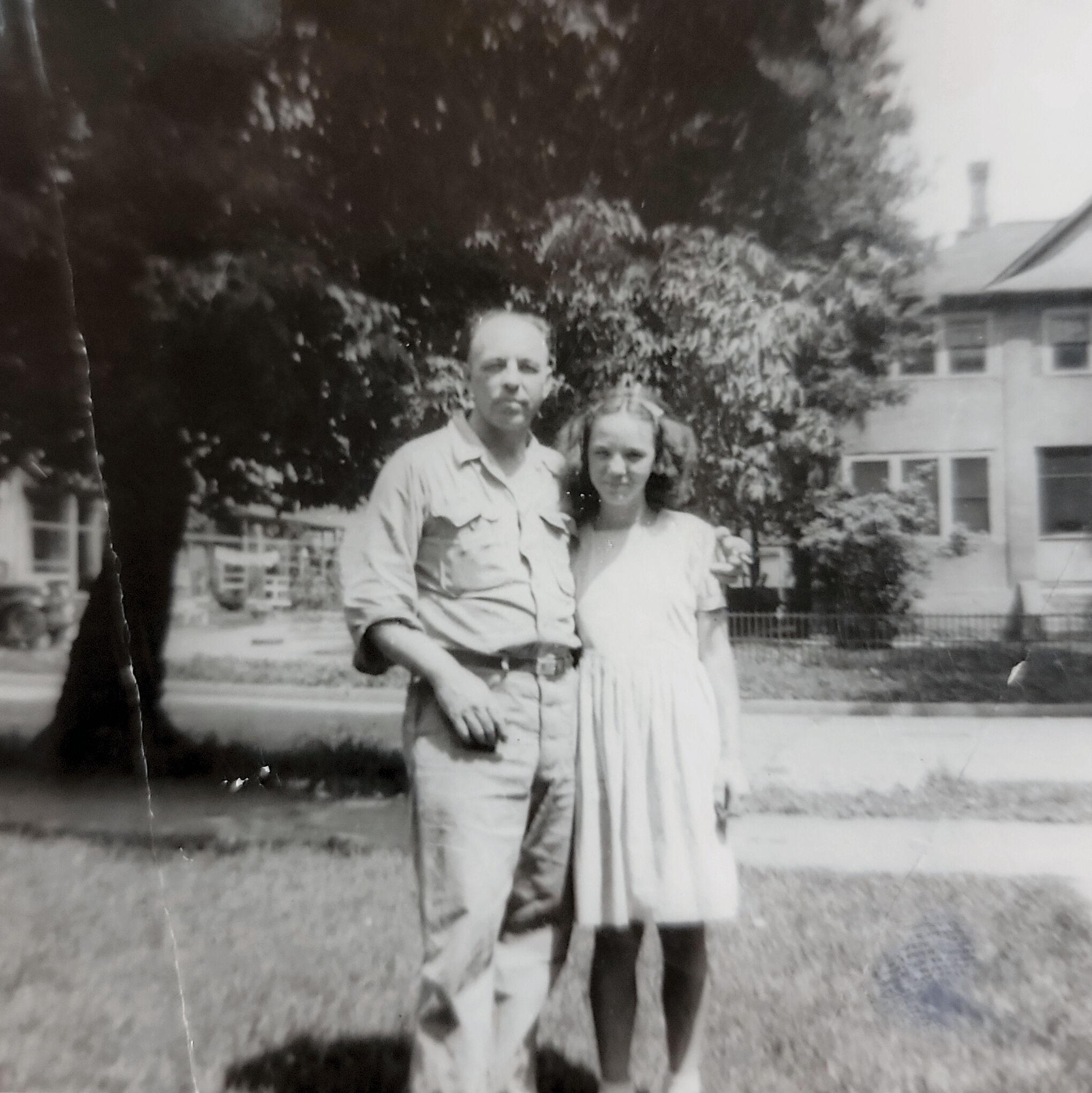 Joan and her father Arthur Hamilton