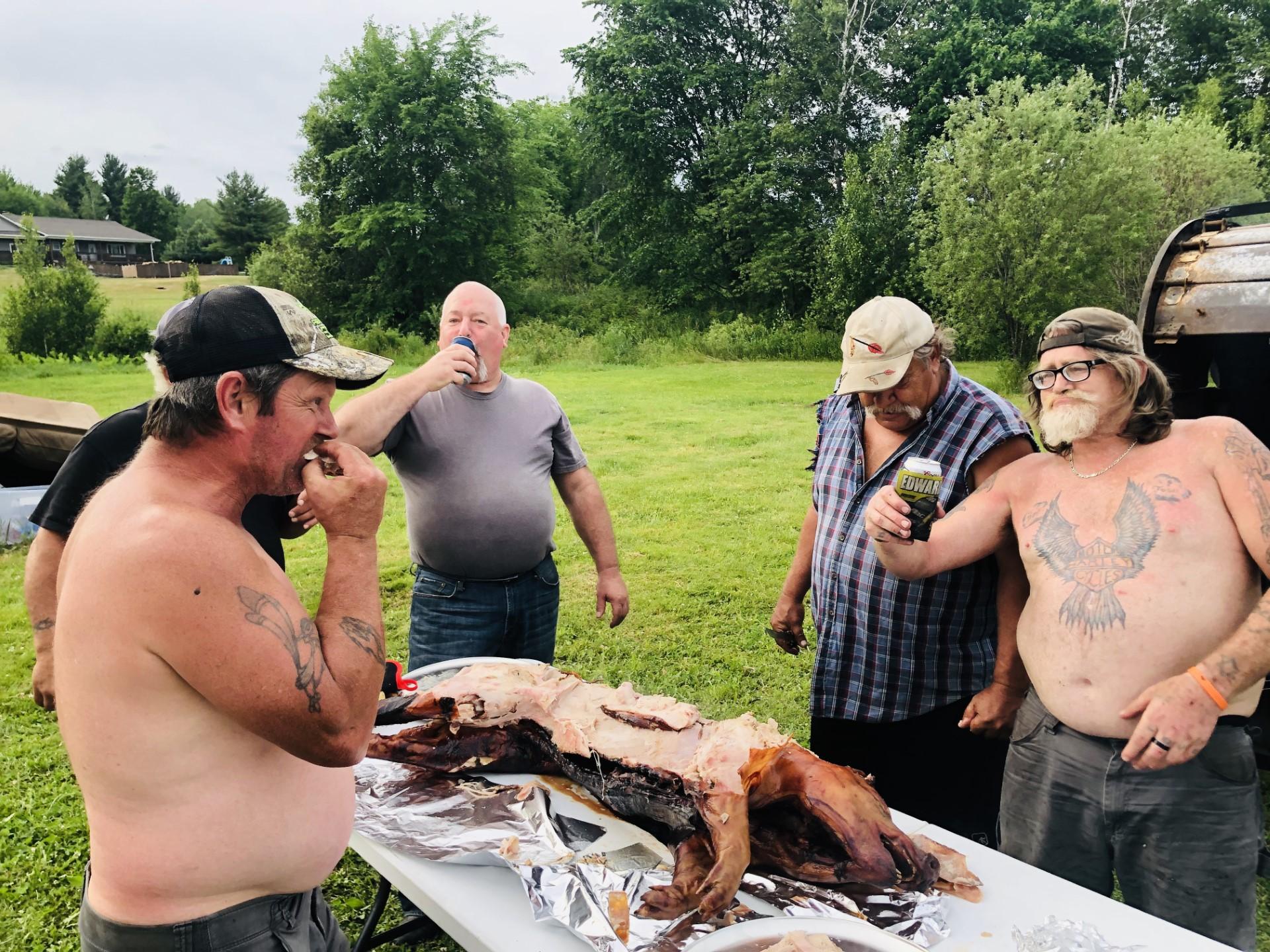 Twin brother Davids Memorial pig roast