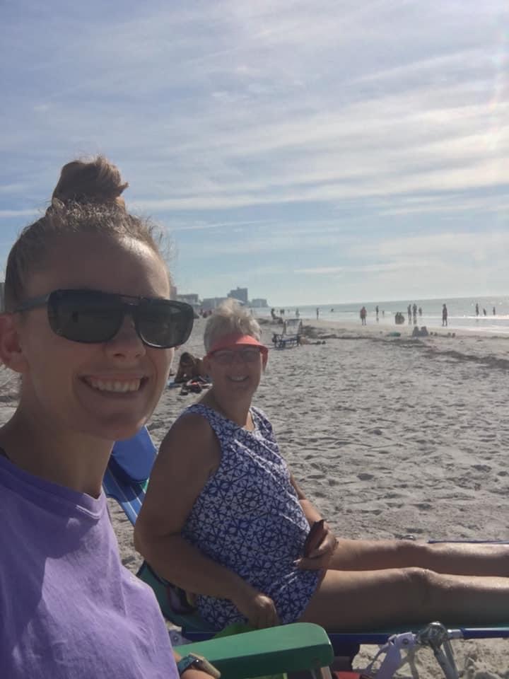 After moving to the Clearwater, FL area we decided to enjoy a wonderful February afternoon at the beach. For two Missouri girls 75 degrees was quite nice!
