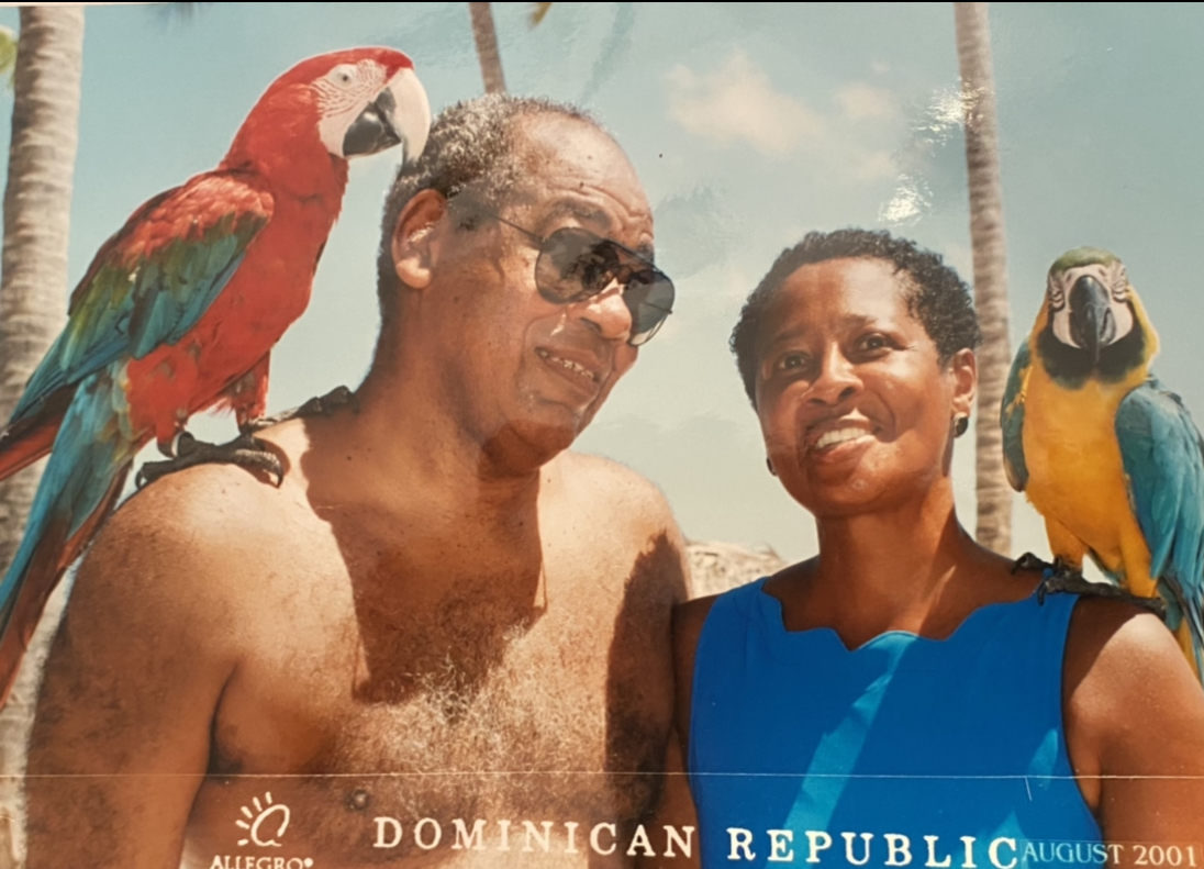 Soaking up the sun in the Dominican Republic.