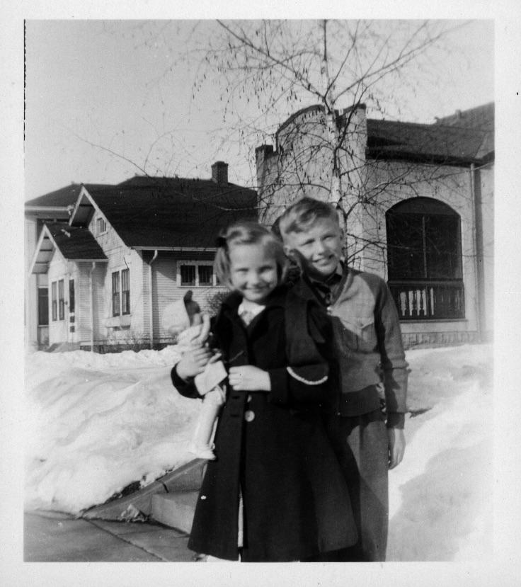 Lyman & Vandy in the snow