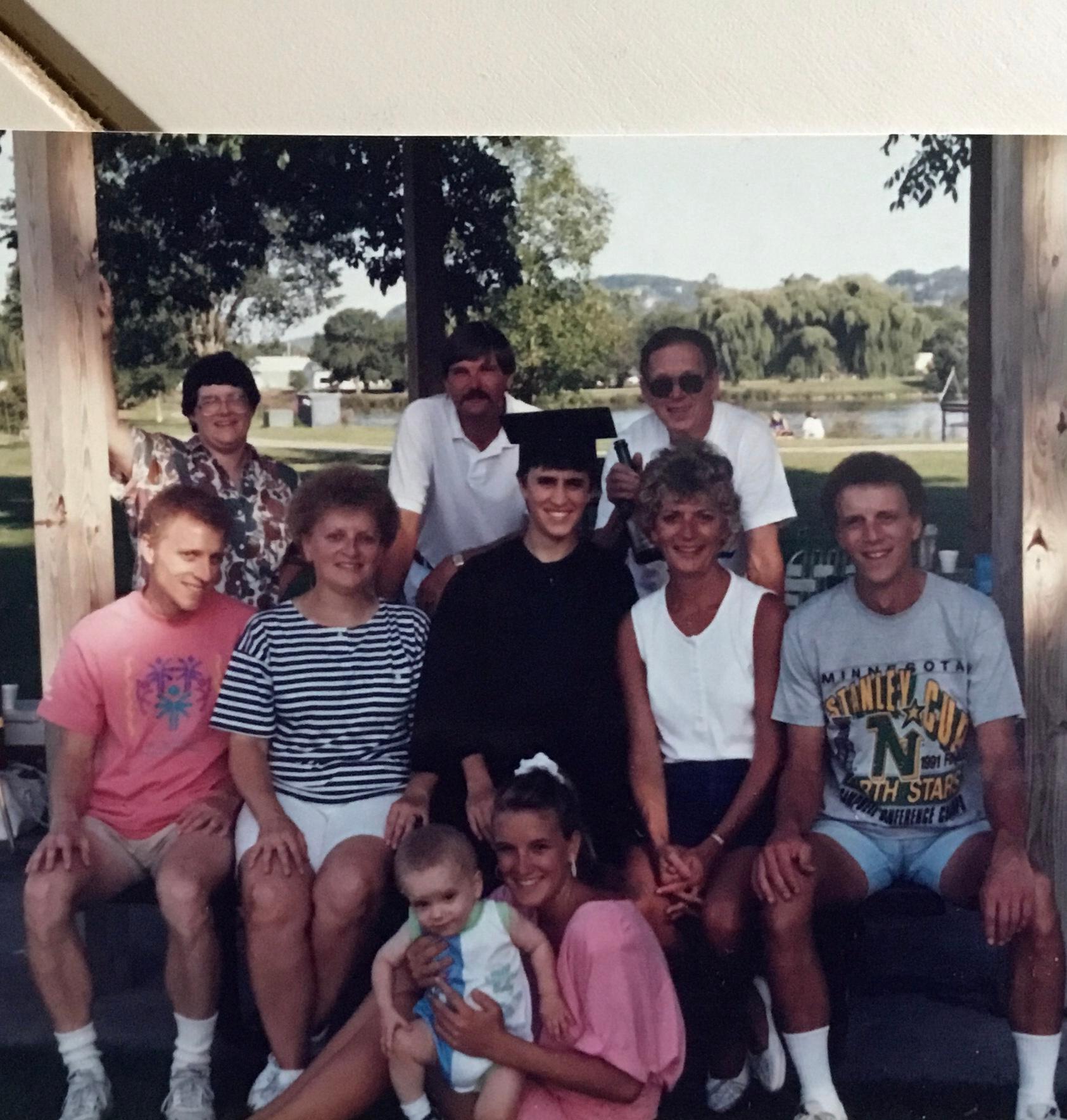 Celebrating Lori's Ph.D. at Lake Winona
