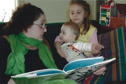 Reading to her grandchildren, 2006