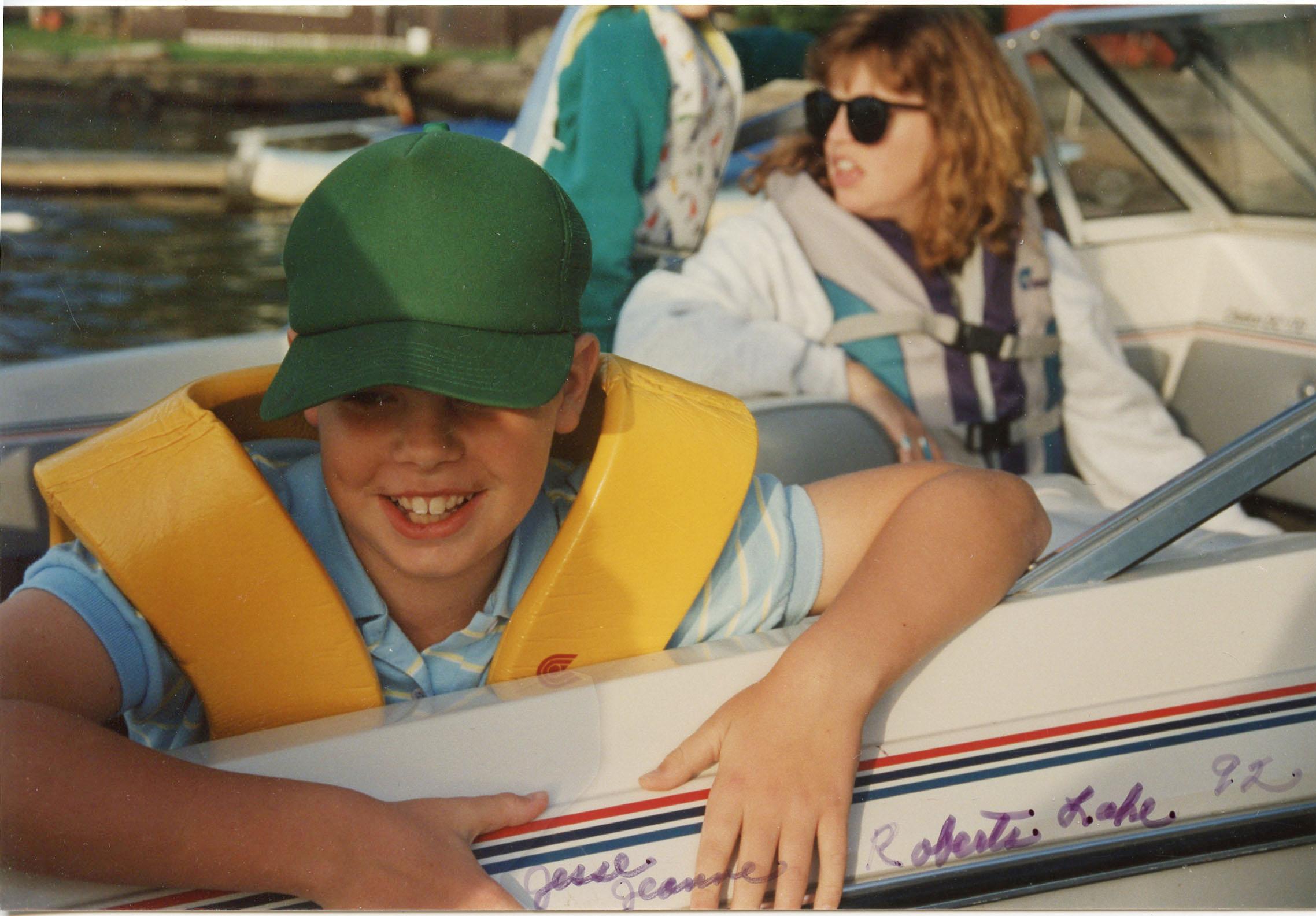 Jesse in 1992 at his grandmother's Lake Roberds fishing cabin. When in the Midwest ...fish like a Midwestern!