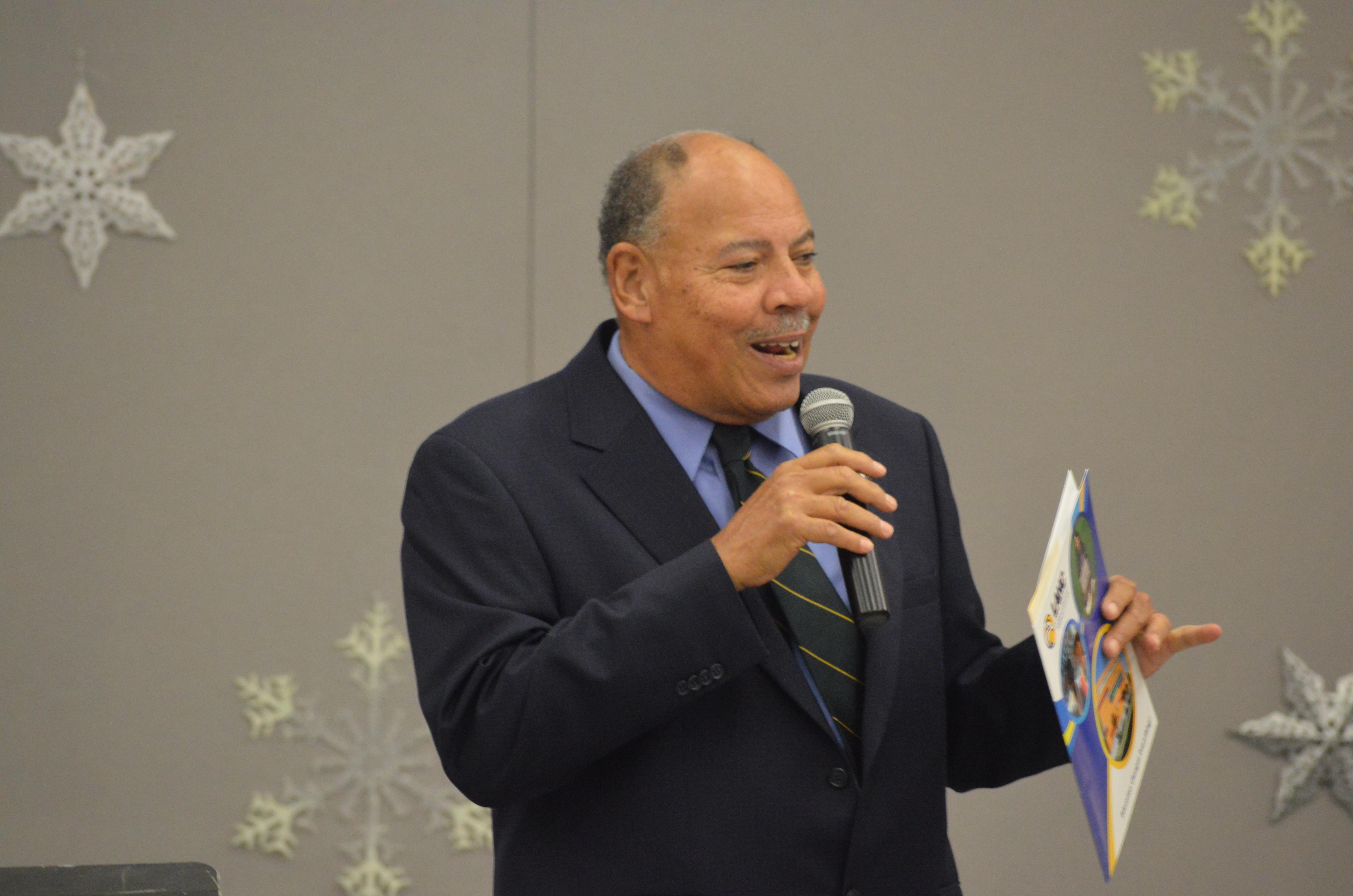 There he is at another one of his creations - the Holiday Gathering to raise funds for Title 5 - CASA Great - College Action for Student Achievement (CASA) for Hispanic-Serving Institutions.
