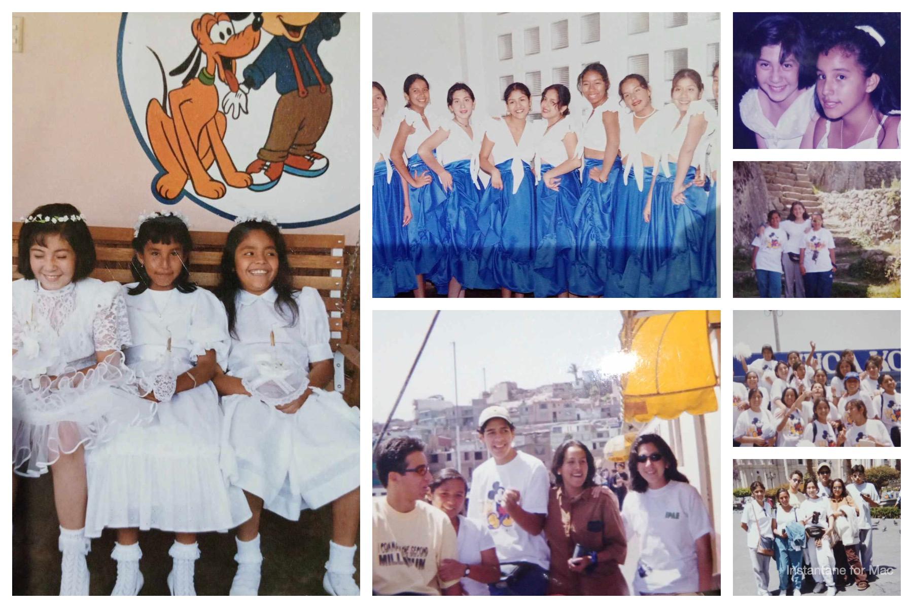 Young Jackie in Peru with friends
