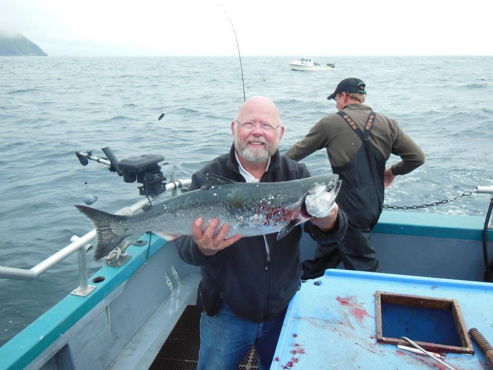 Karl loved the ocean and loved fishing. This was from a fishing trip Michael and Dad took to Kodiak Alaska in 2012.