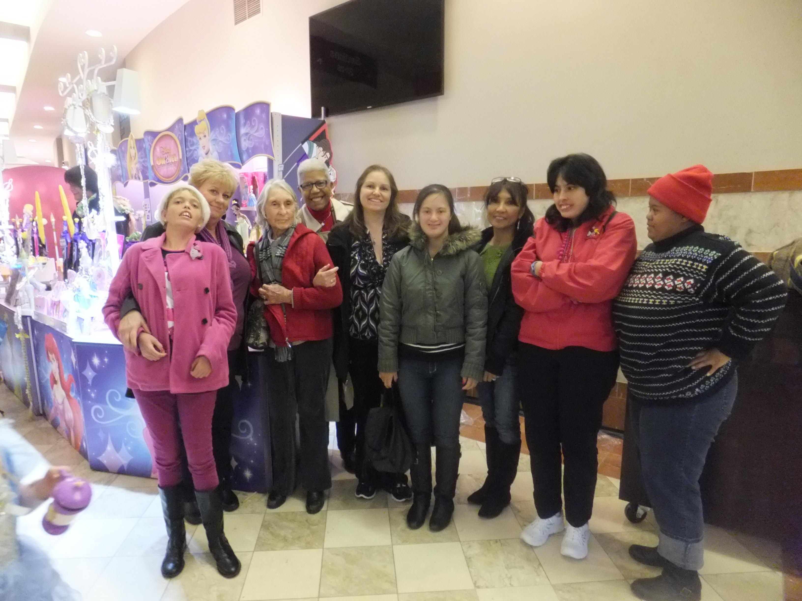 Disney on Ice - Ashley, Sharon, Aunt Rose, JoAnn, Rose, Pamela, Nanette, Melinda and Miracle - Fun Times