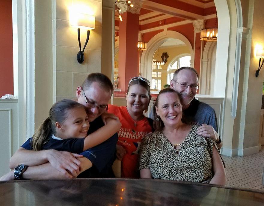 Celebrating Stacy's Birthday in Galveston about 6 years ago