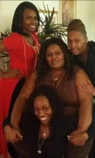 Jackie with her daughters Trelica, Delisha and Shuntell. She was so proud of us she said the one thing in life she wanted to be was a Mother and that she was 😌🤎