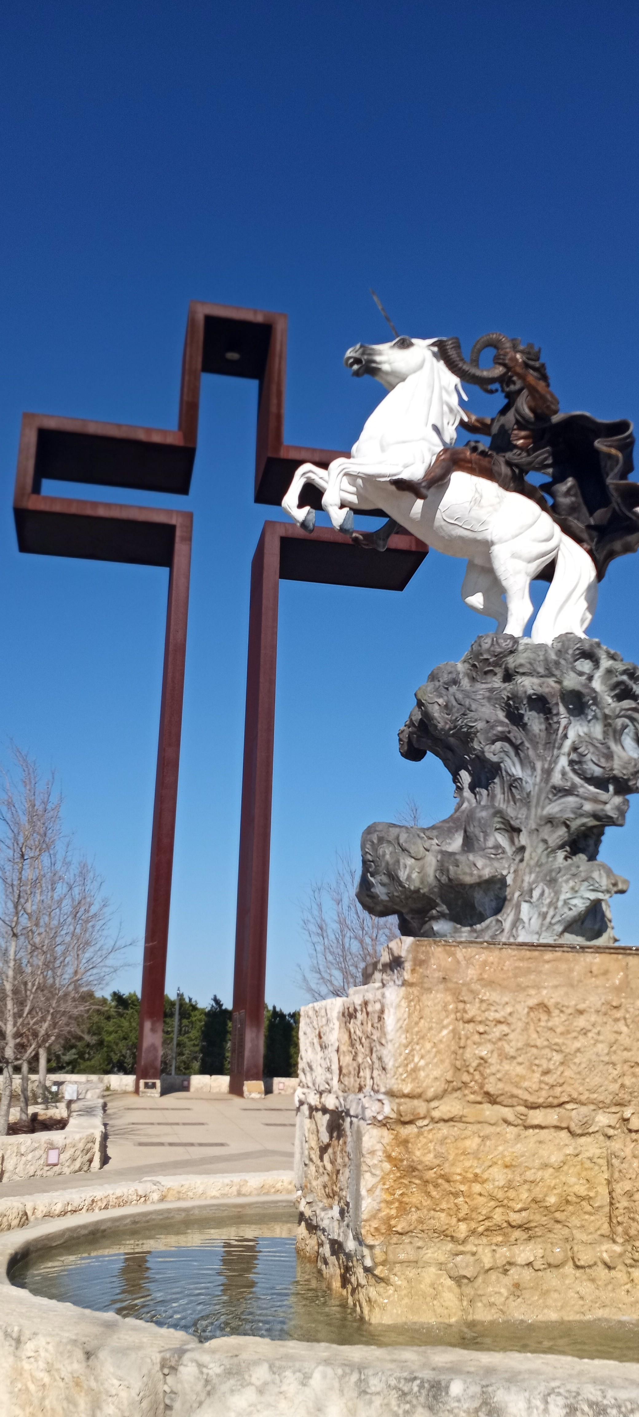 After worshipping with a song and placed the remembrance stone at the foot of this cross.
In His Grace, Vickie.